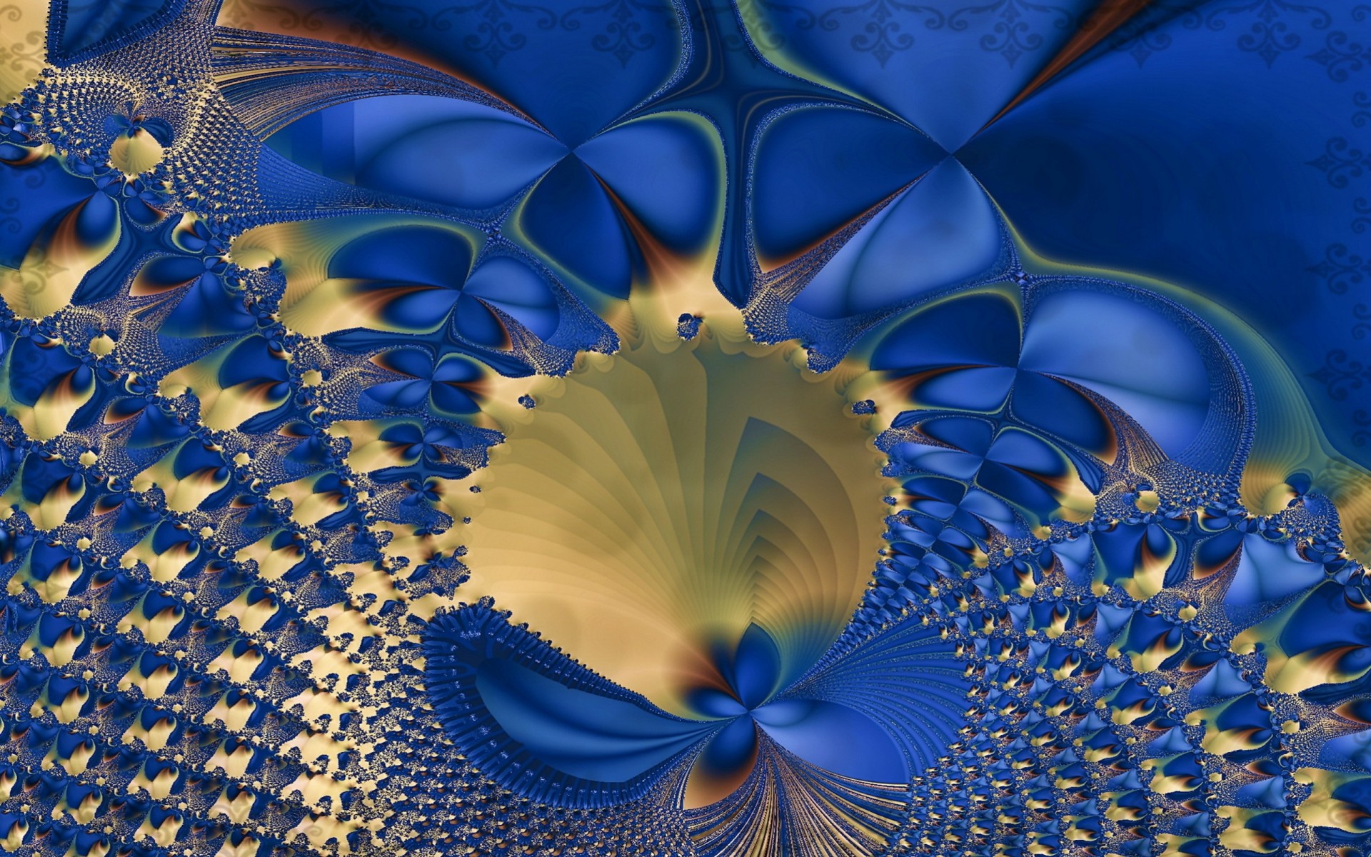 abstract flowers fractal form
