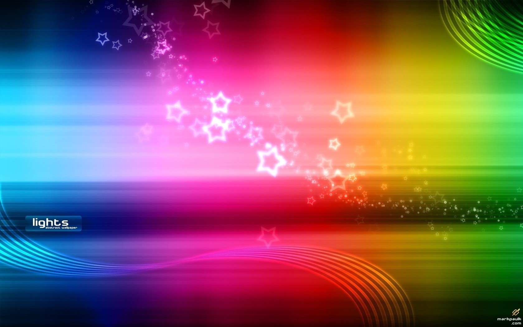 Fantasy. Rainbow stripes, lines of stars