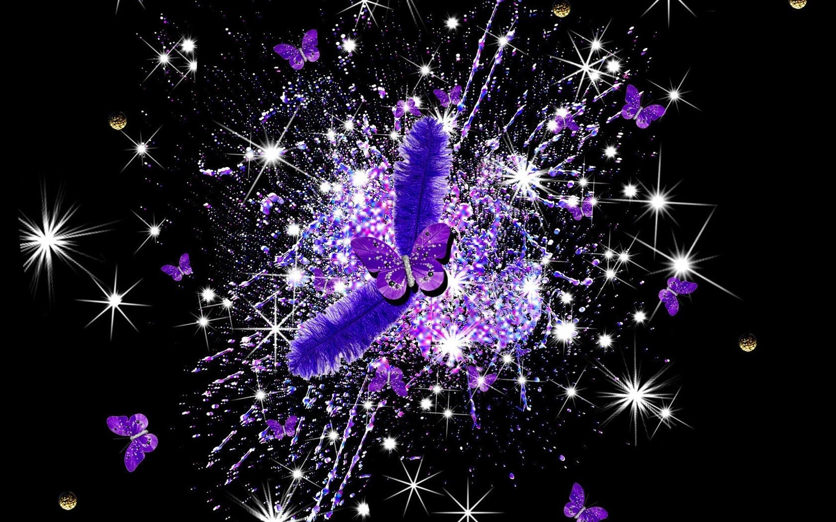 Lilac butterfly on a black background