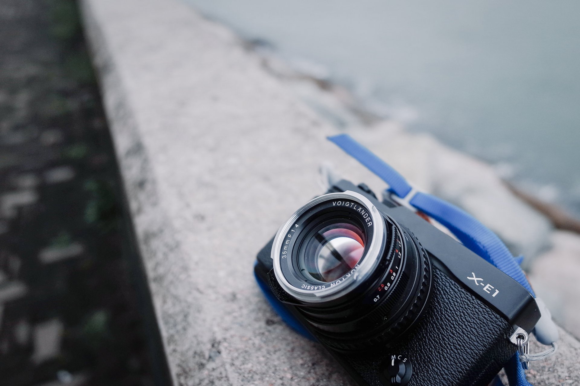 the camera background close up