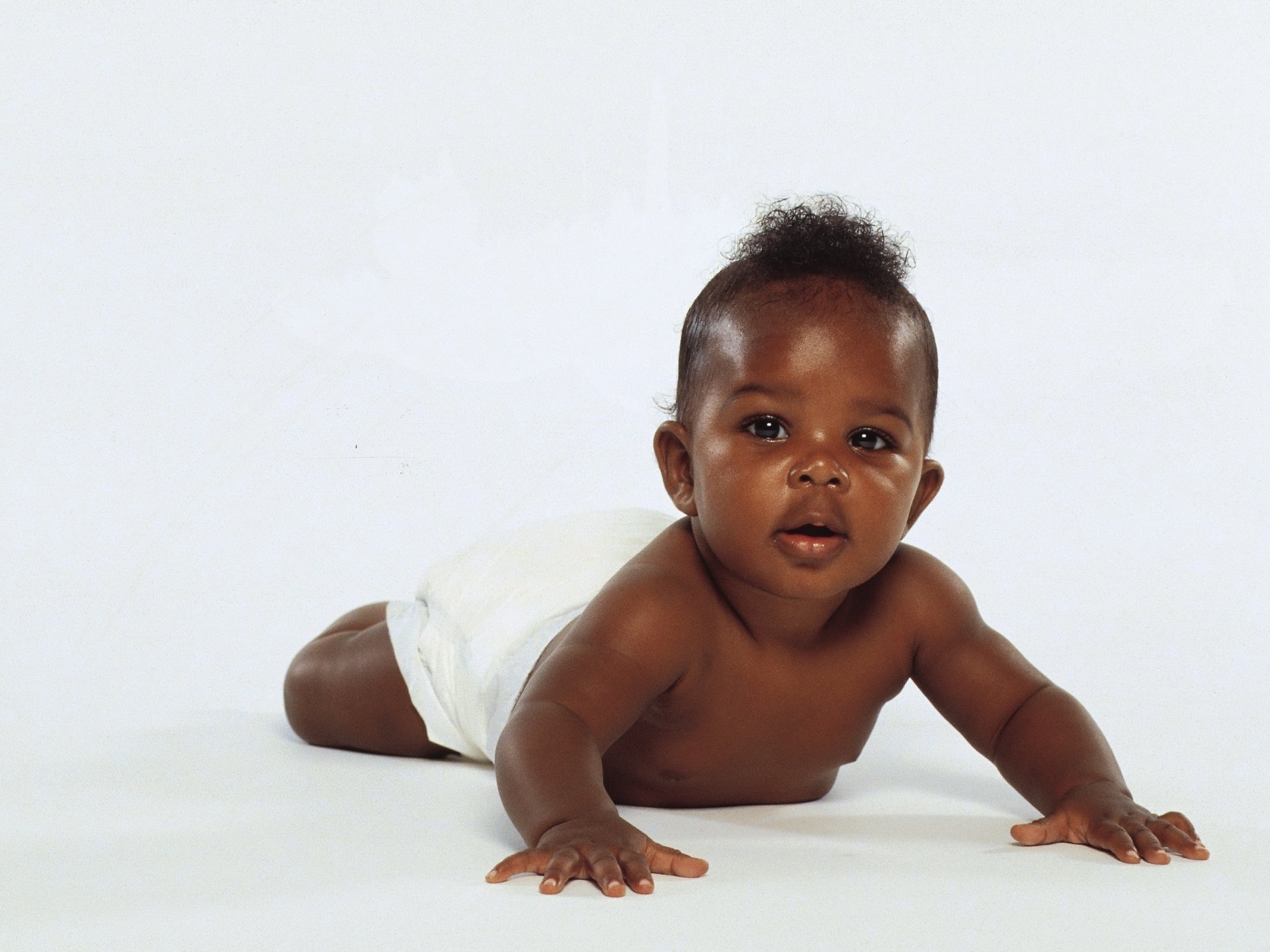 Portrait of a restless little black boy
