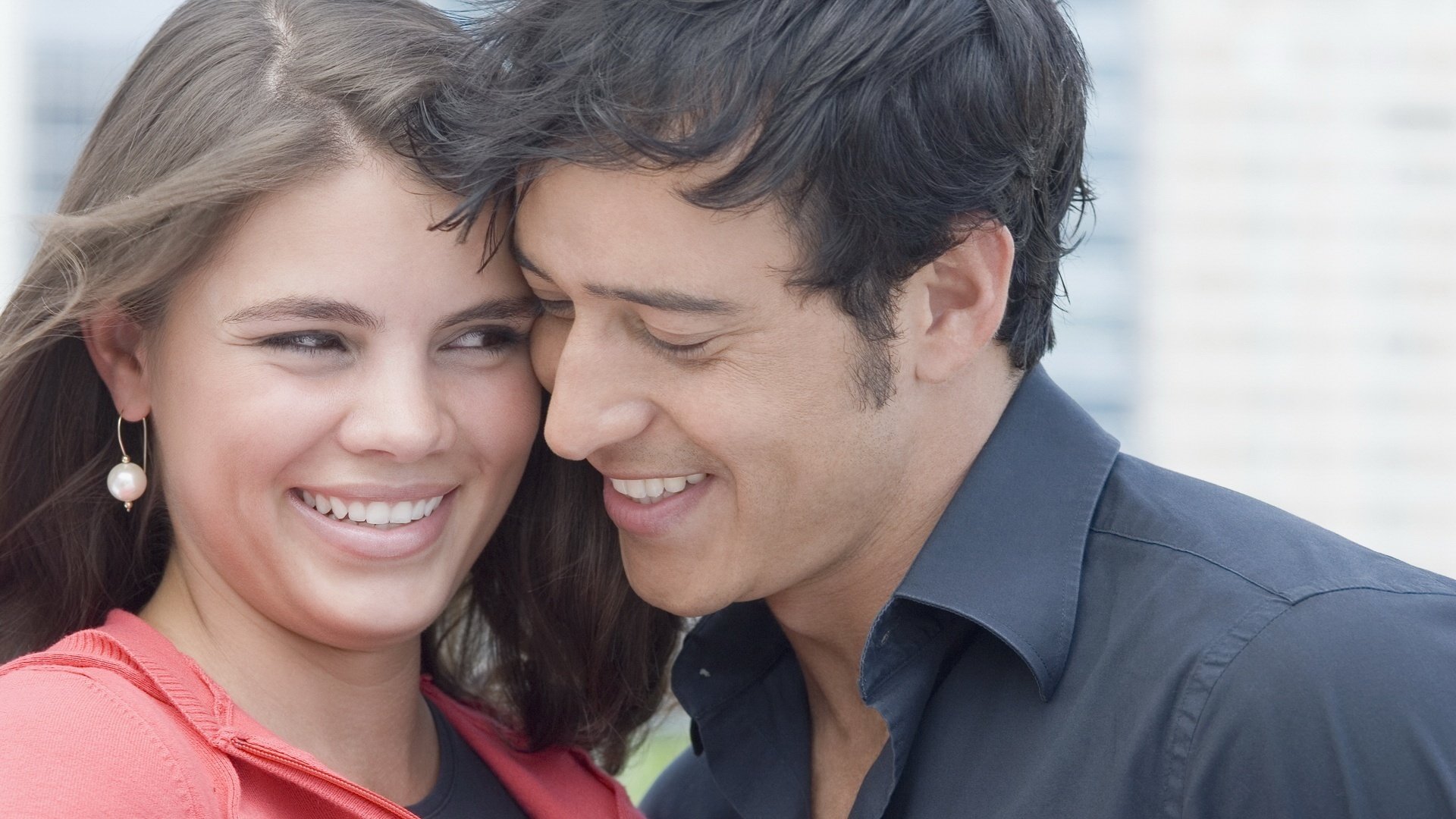 Guy and girl hugging