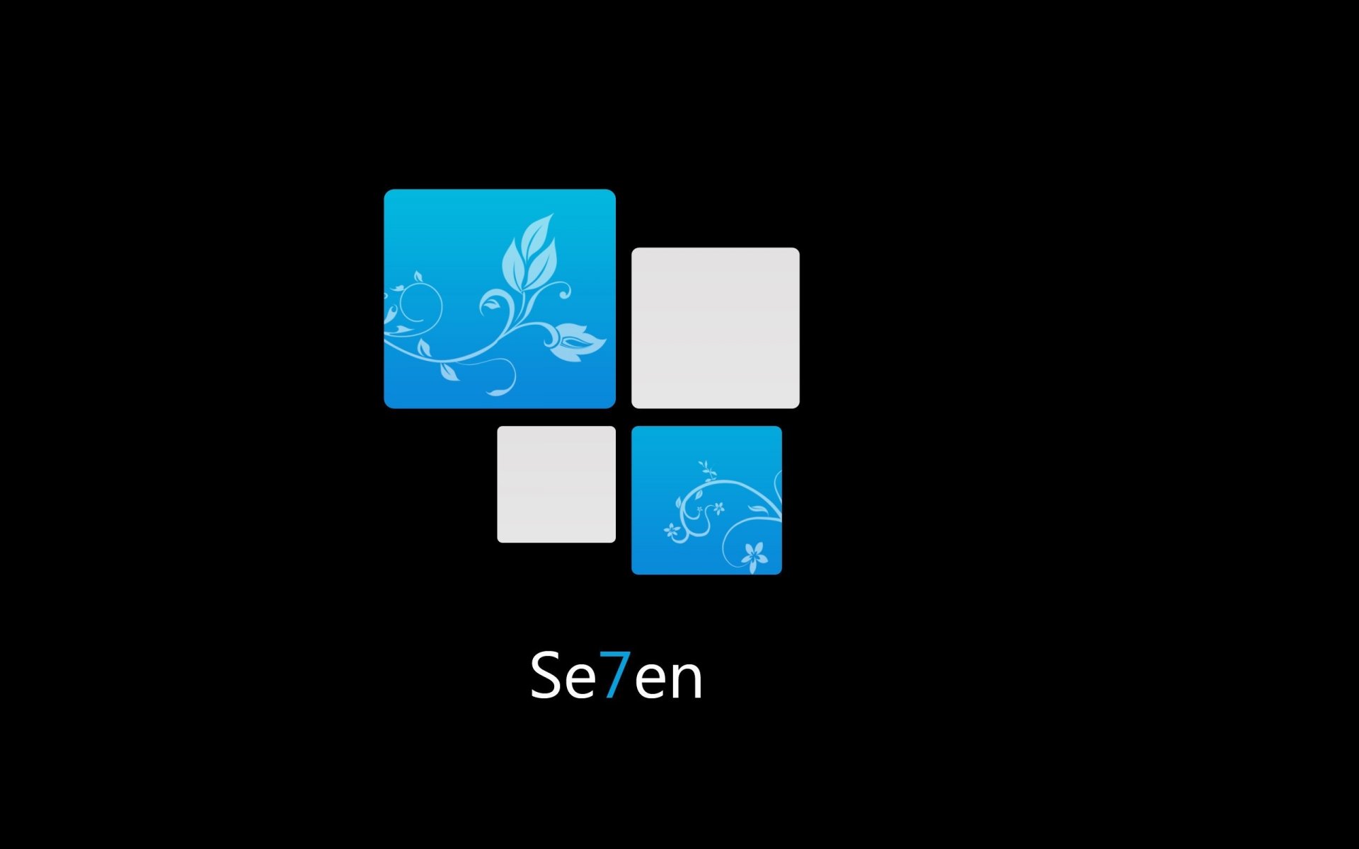 Windows logo seven of squares on a black background