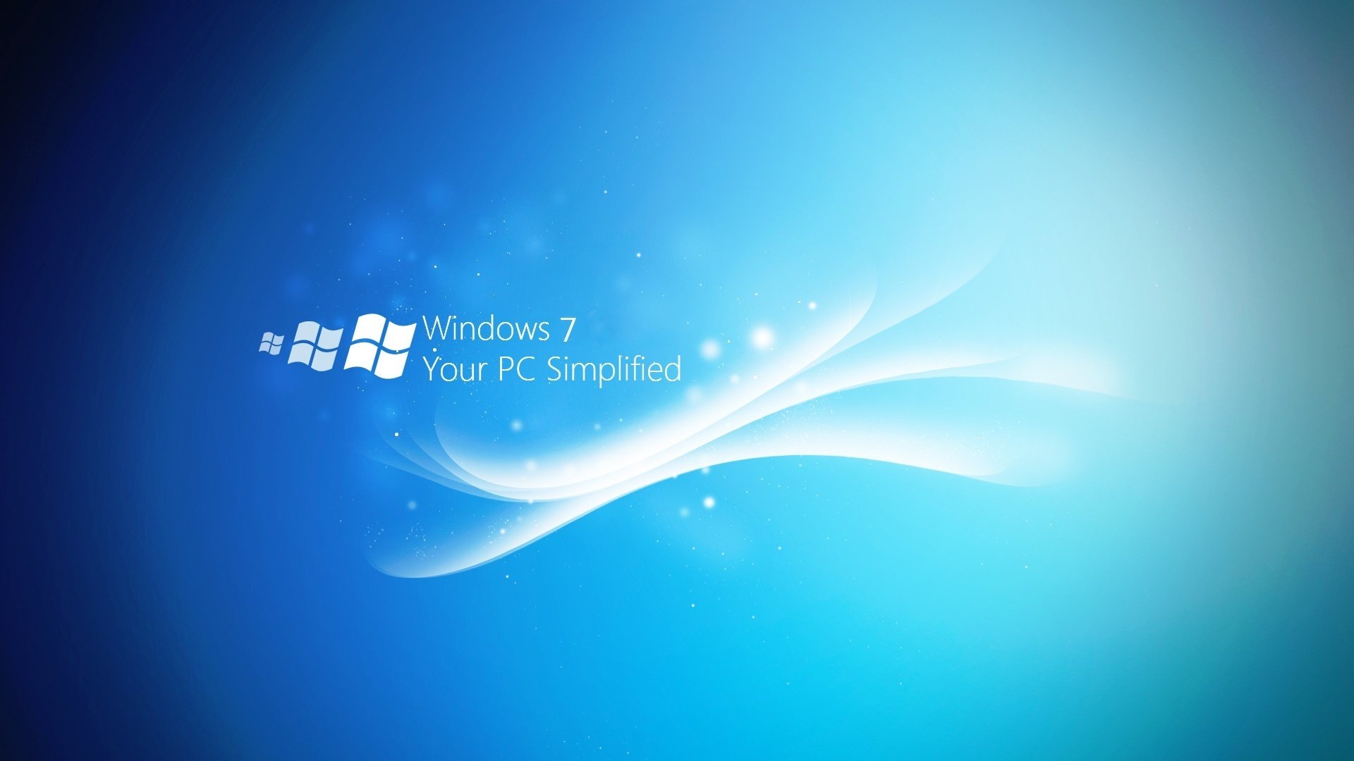 Windows 7 logo on a blue background