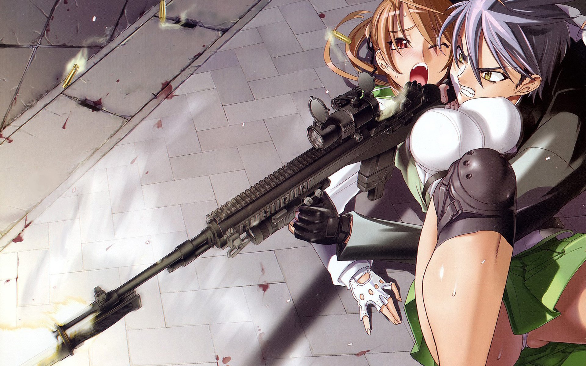 Huge optical rifle with a bigger pile of anime girl