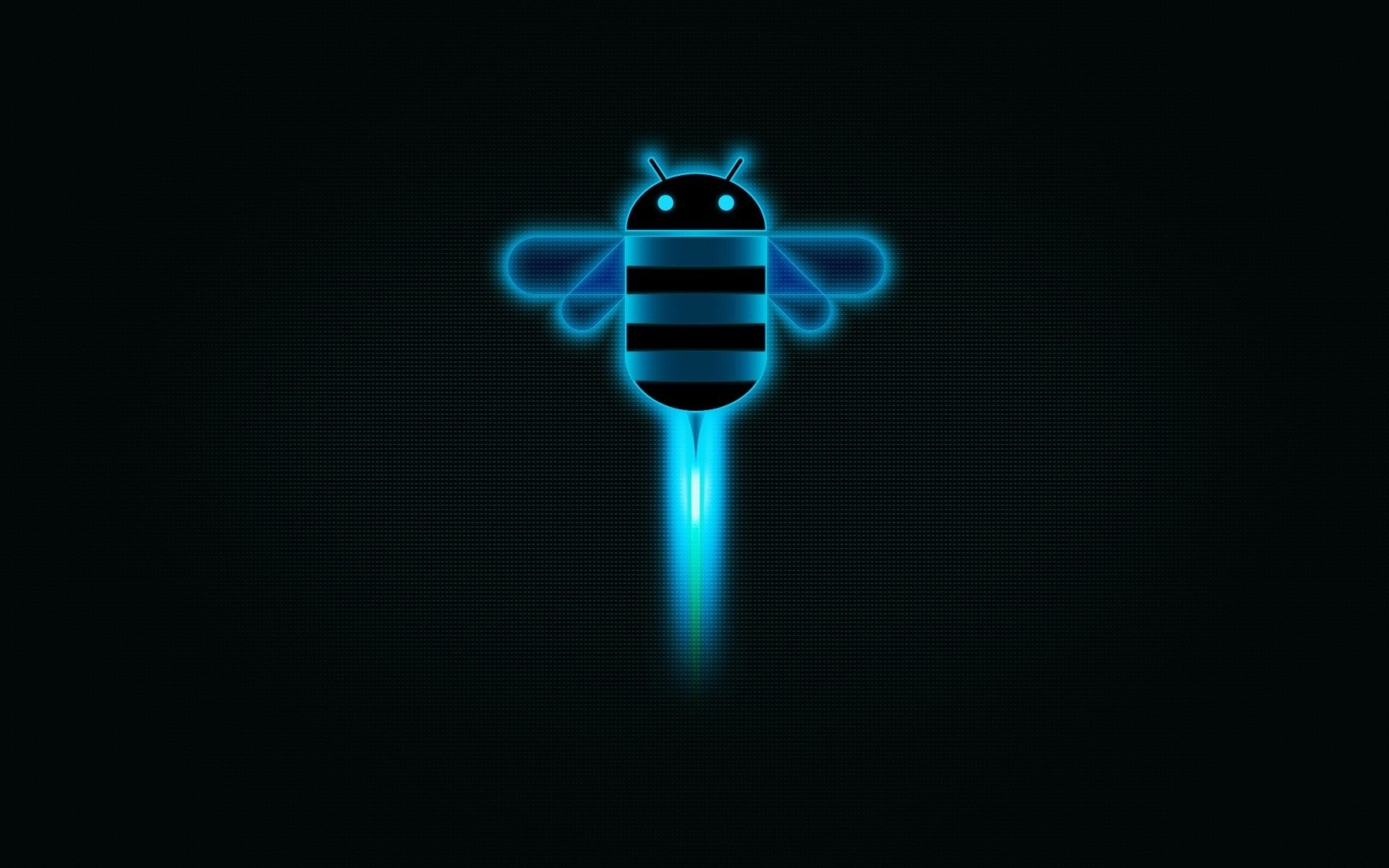 Minimalistic simple blue bee like Android
