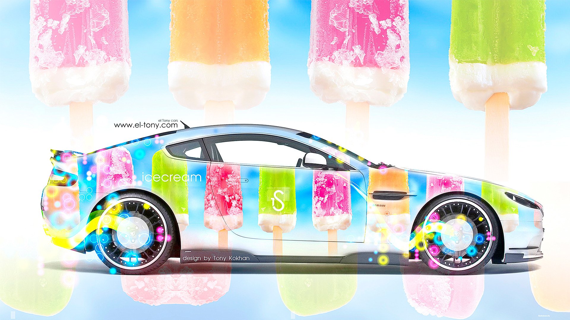 tony kokhan aston martin side ice cream multicolors aerography car food glamour el tony cars hd wallpapers design art style tony cohan airbrush multicolored machine a side view wallpaper 2014