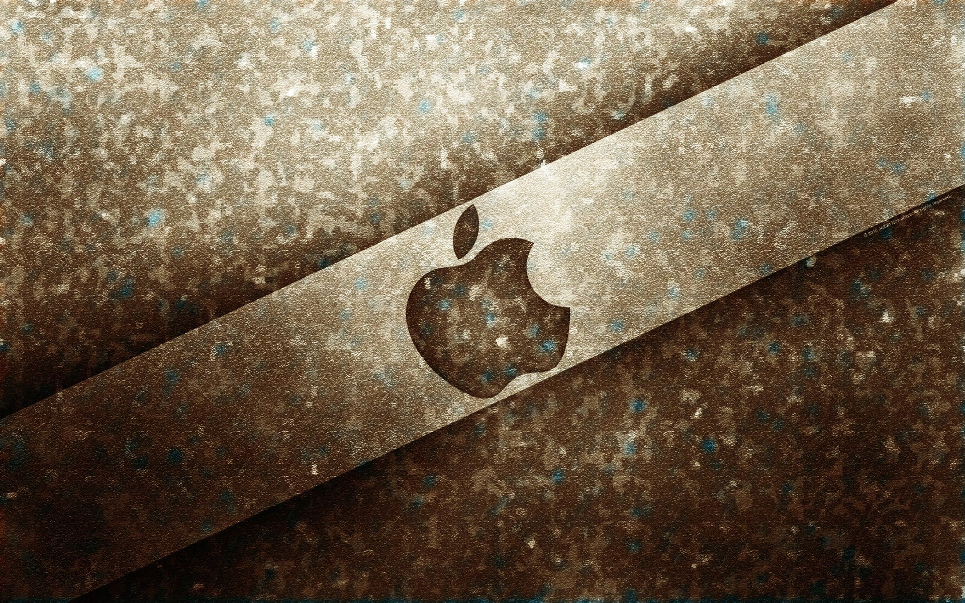 Textured logo of the apple logo