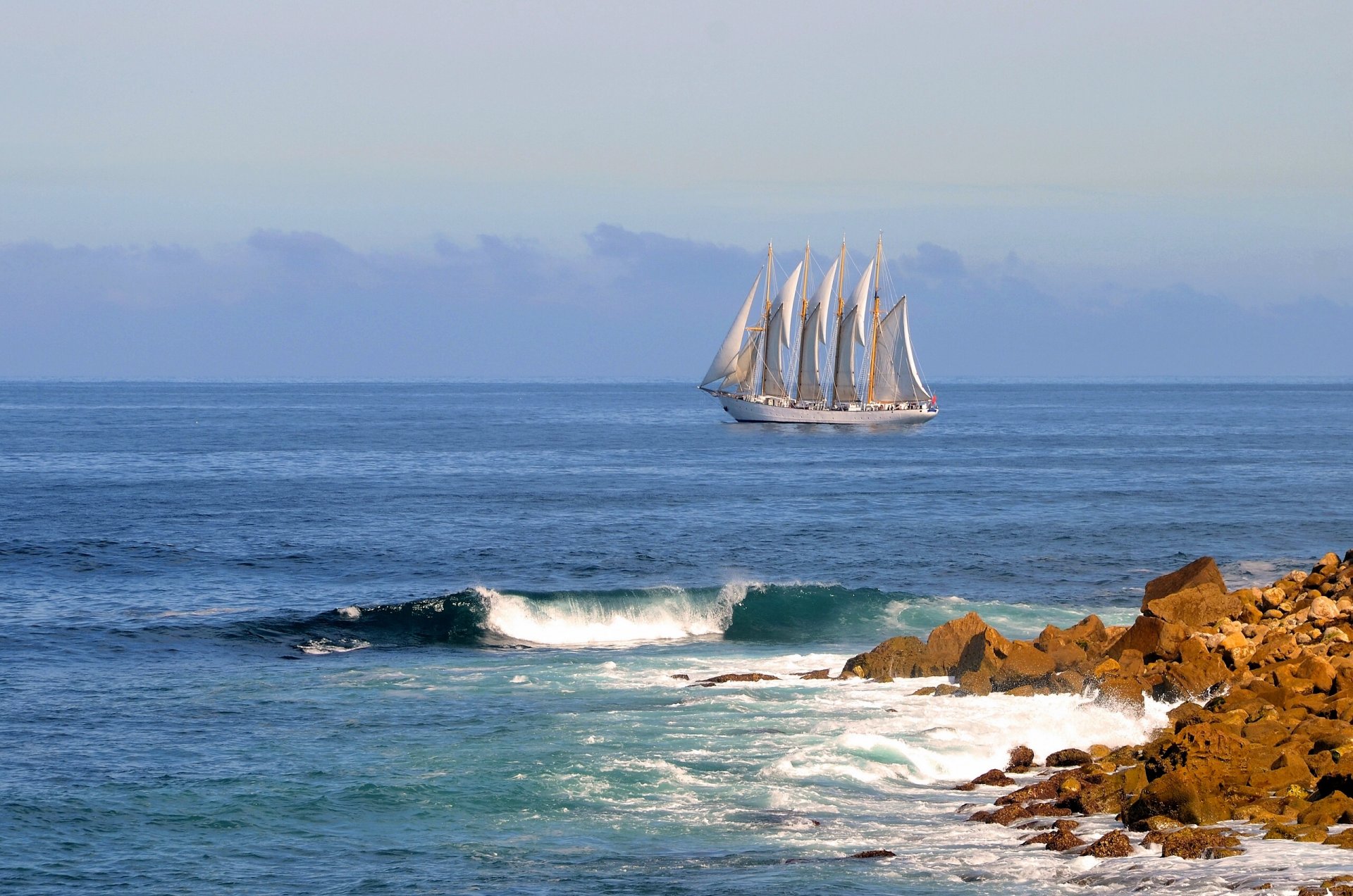 peniche portugal atlantic ocean uam creoula sailboats stones wave ocean