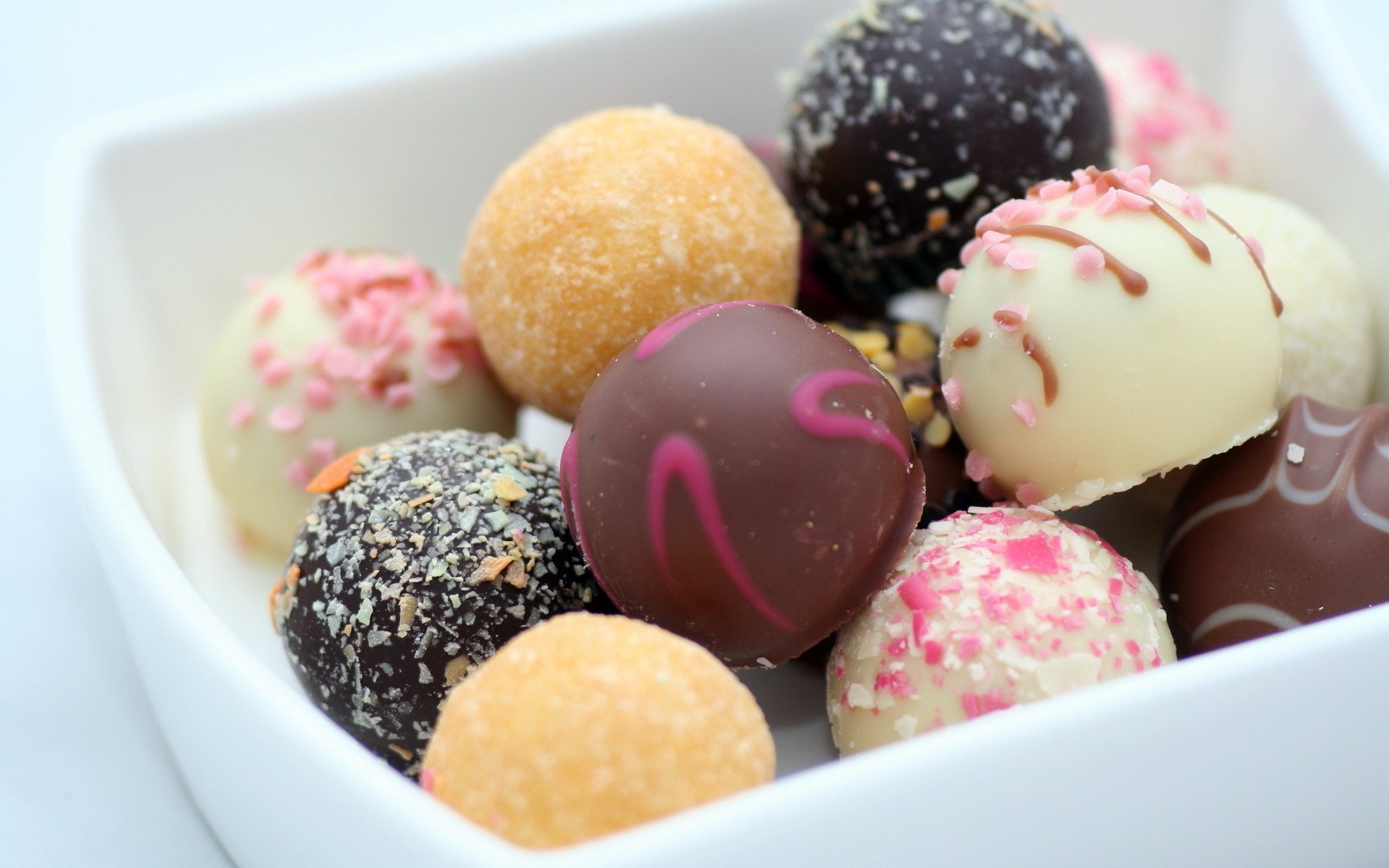 A set of sweets with different fillings and glazes