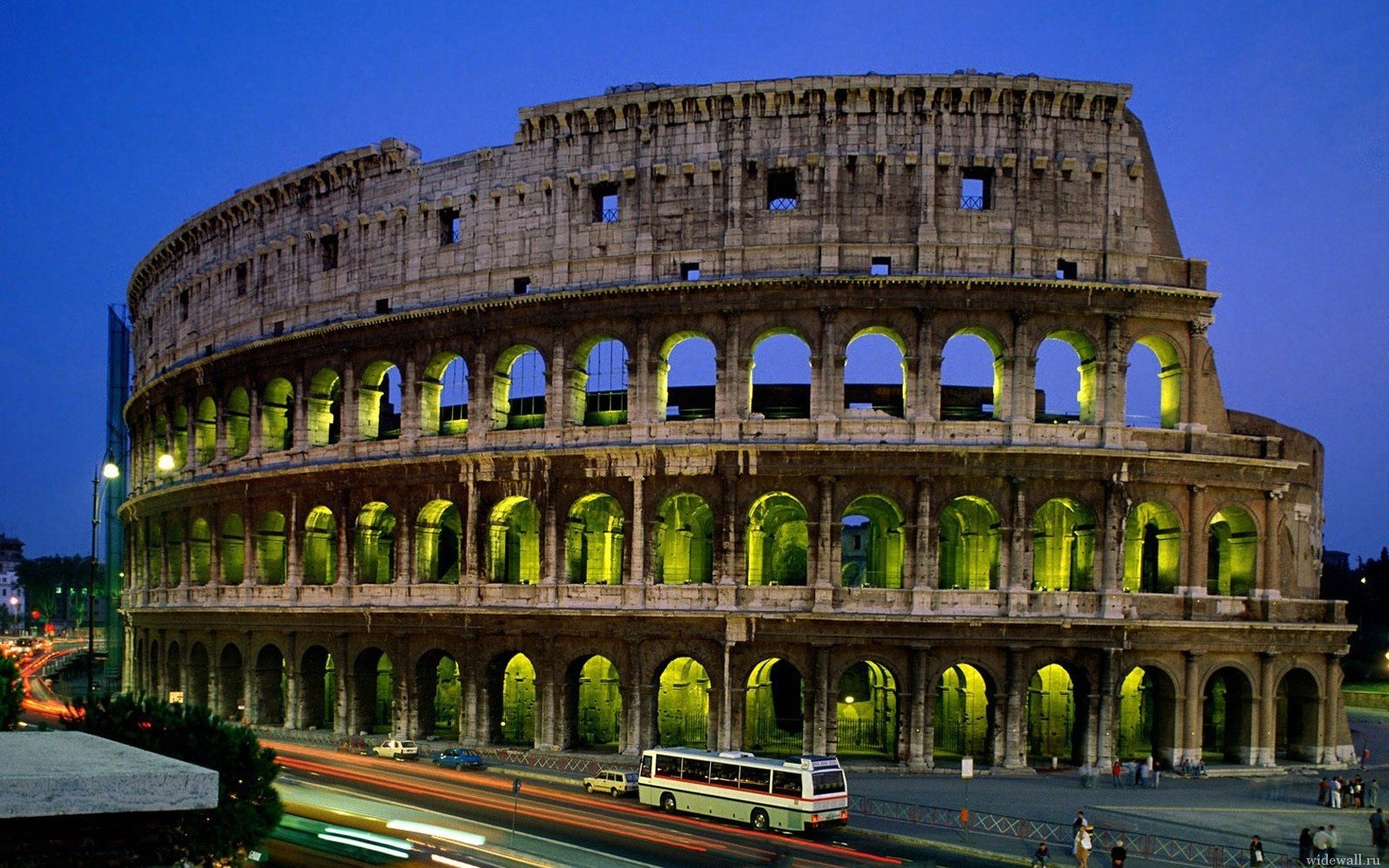 View of the ancient landmark, Roman Colliseum