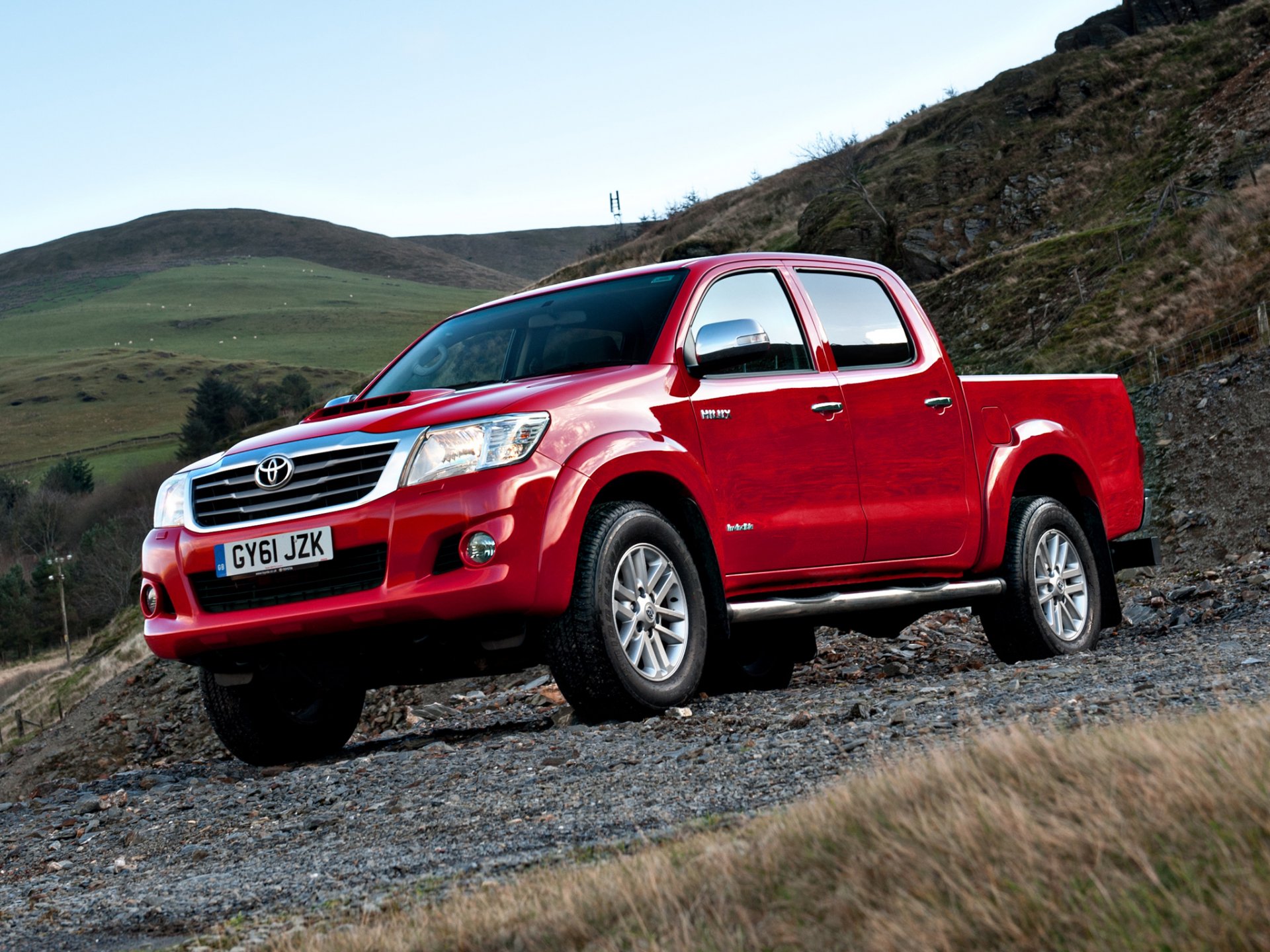 toyota hilux double cab uk-spec picup red car auto wallpapers japan? toyota truck wallpaper english version england united kingdom nature mountain japan
