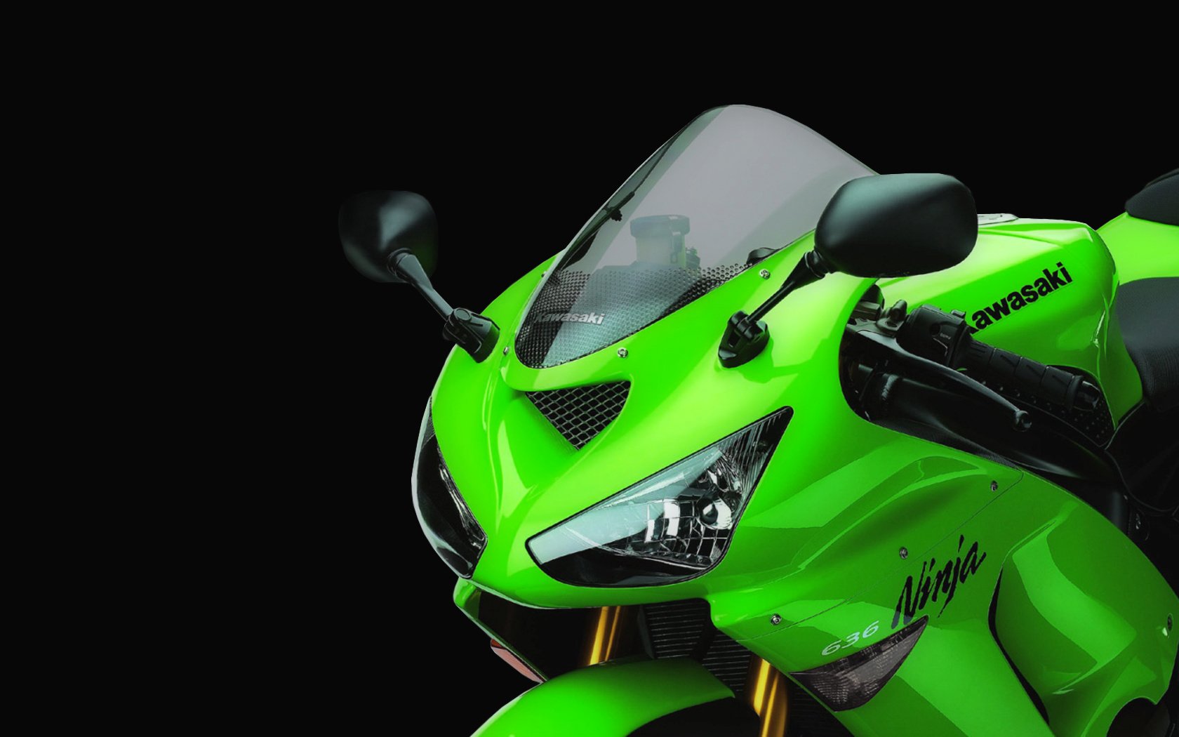 Kawasaki zx-6r 2005 bright green