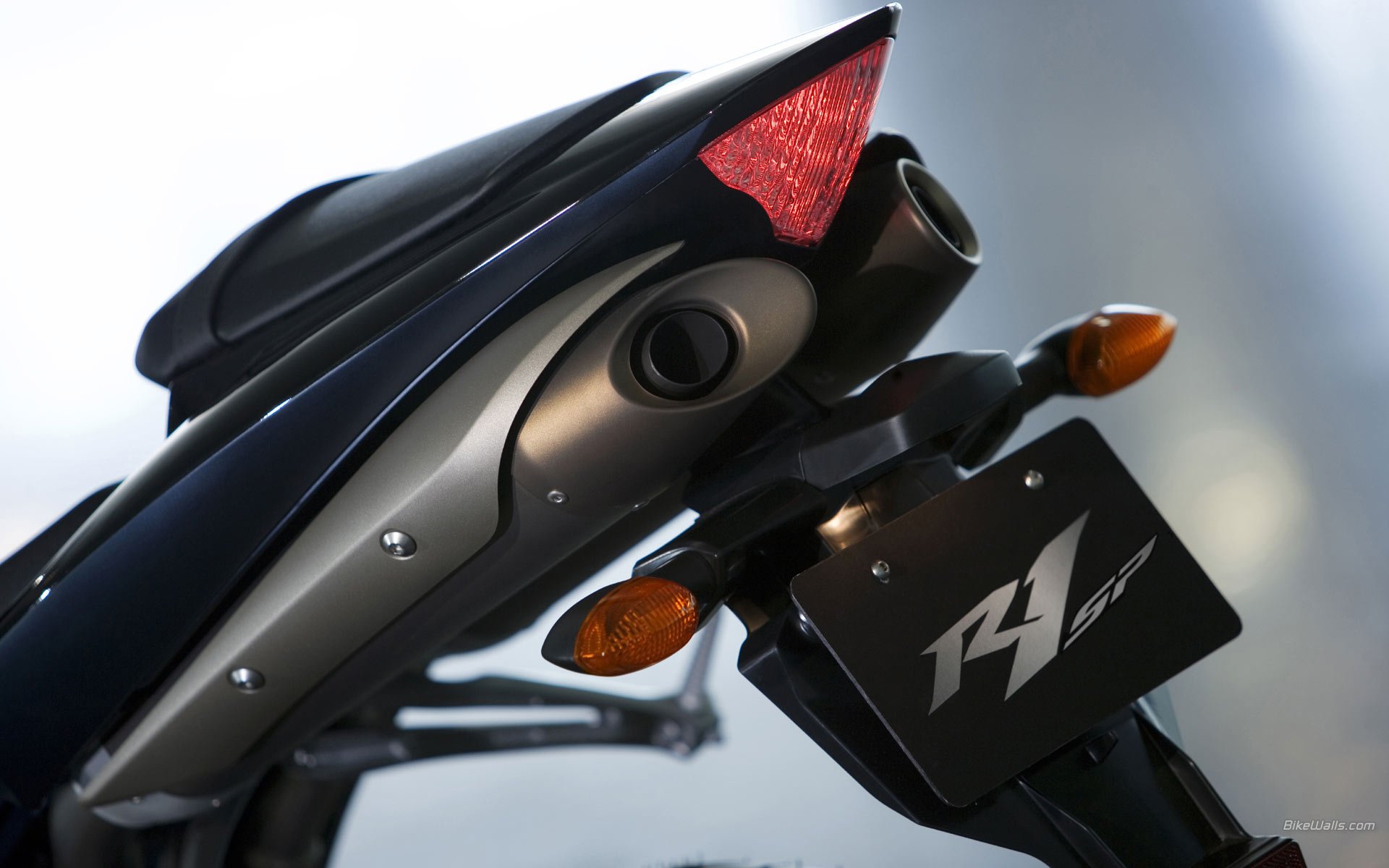 Sports Motorcycle muffler close-up