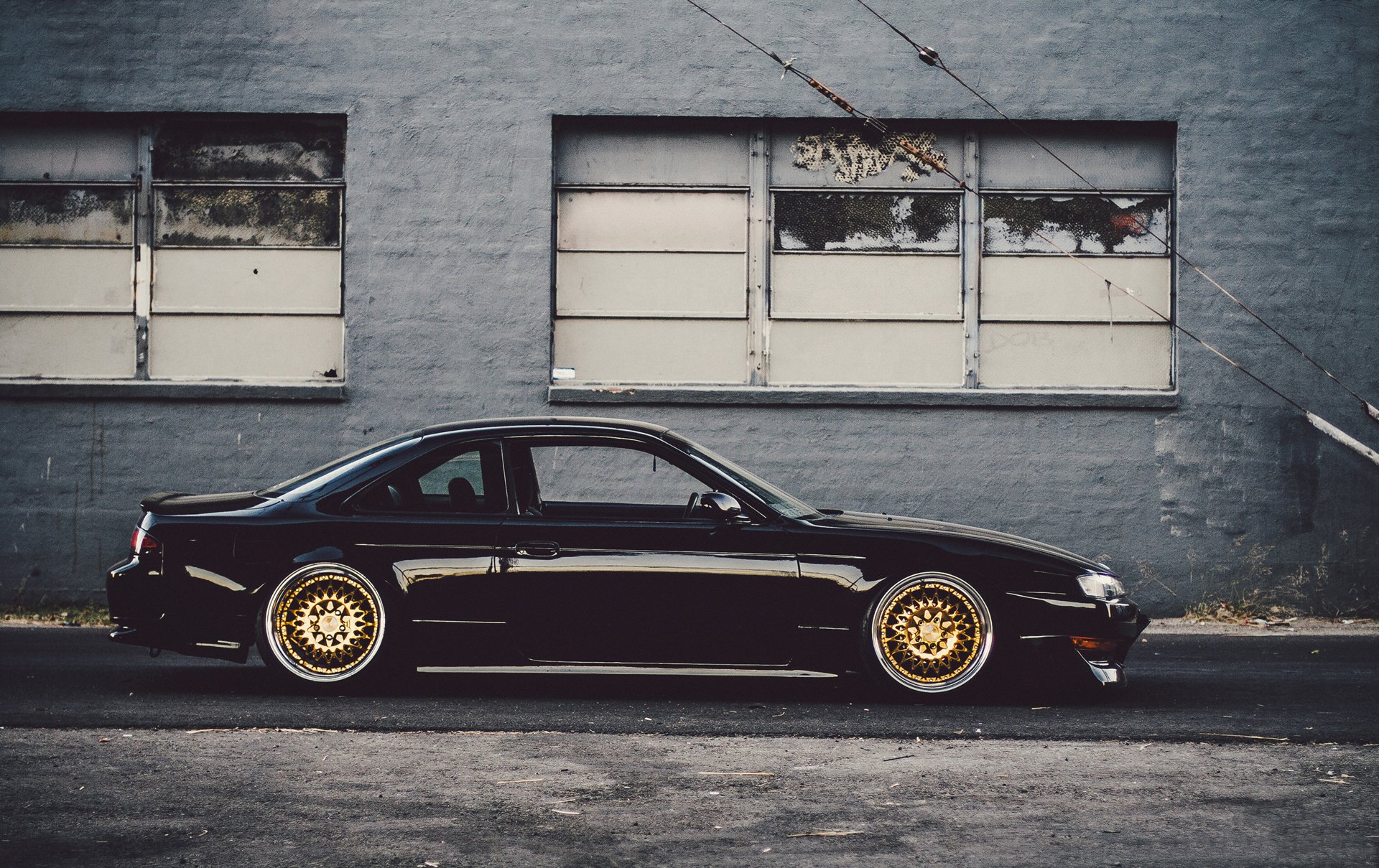 nissan 240sx s14 black stance low sylvie tuning section