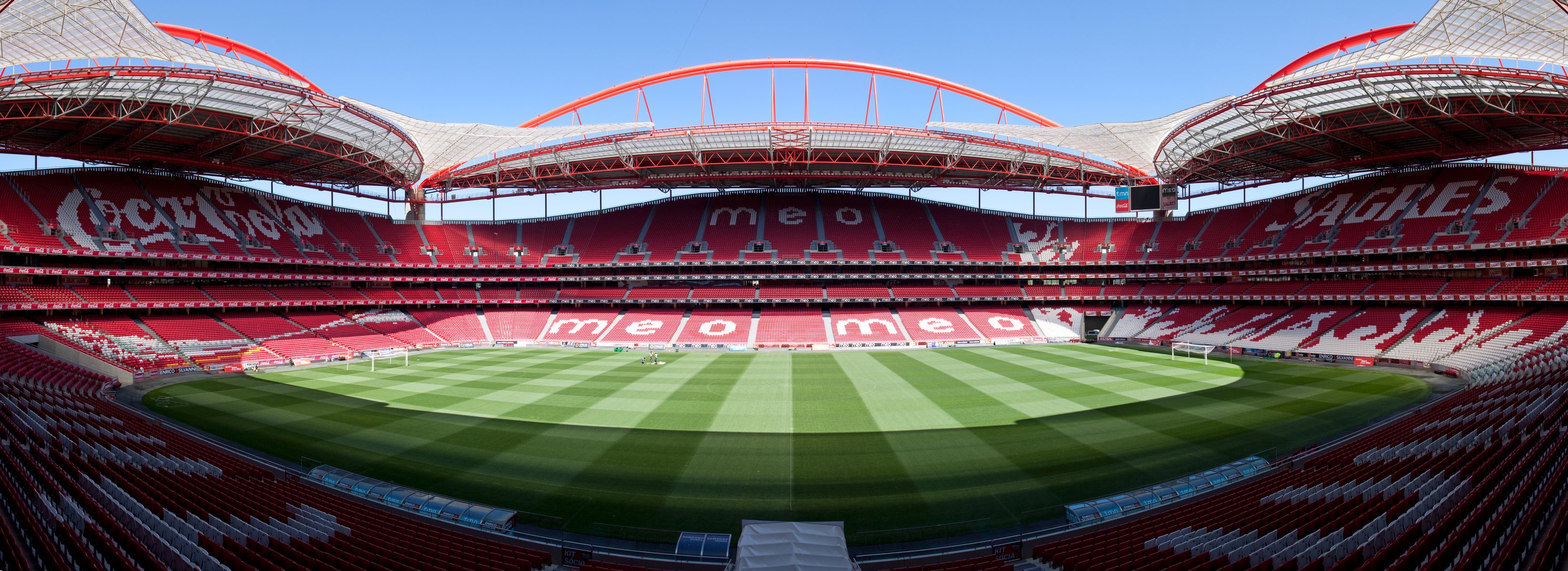 The new green field at the stadium in Portugal