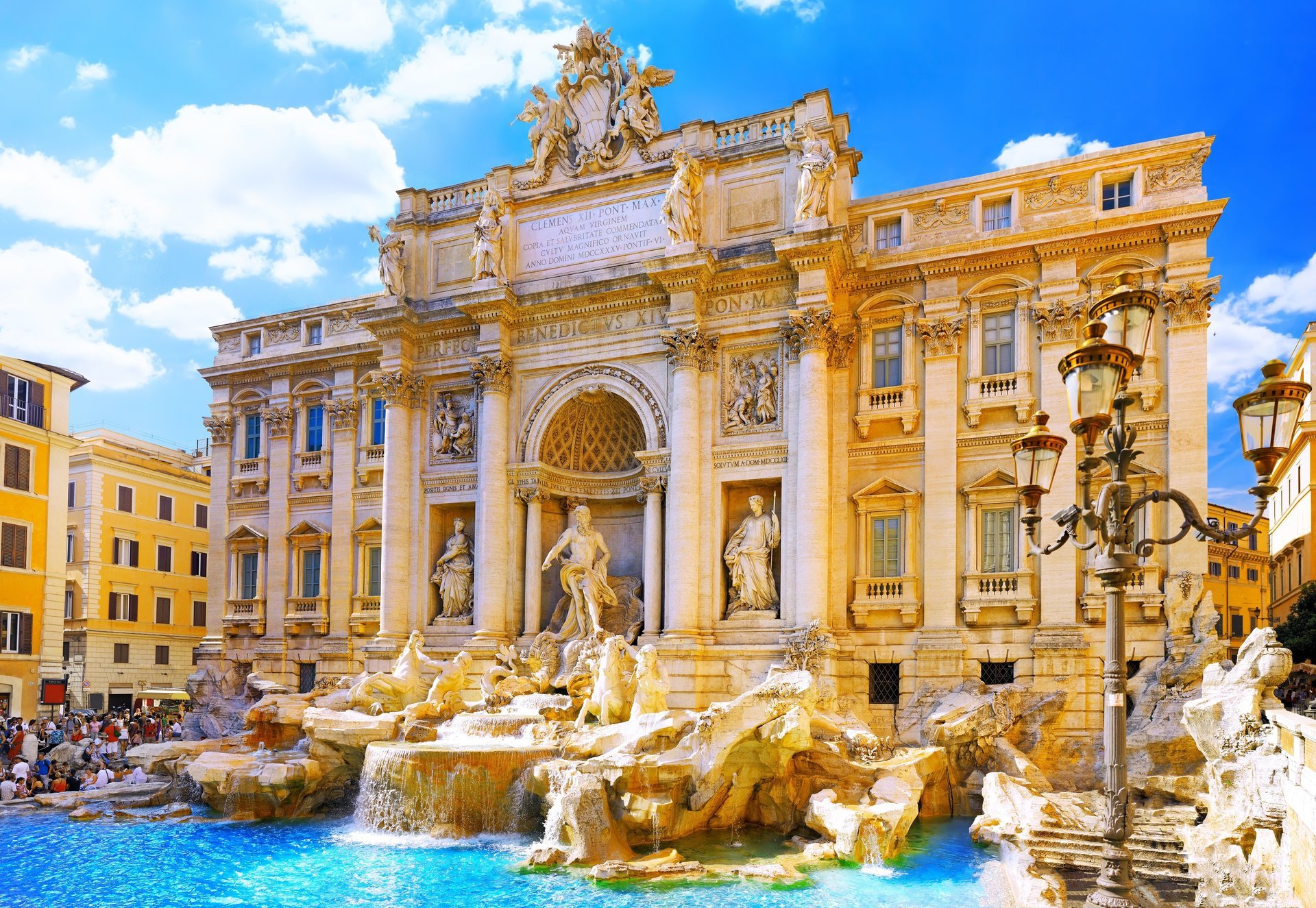 The architectural landmark of Italy is the Trevi fountain