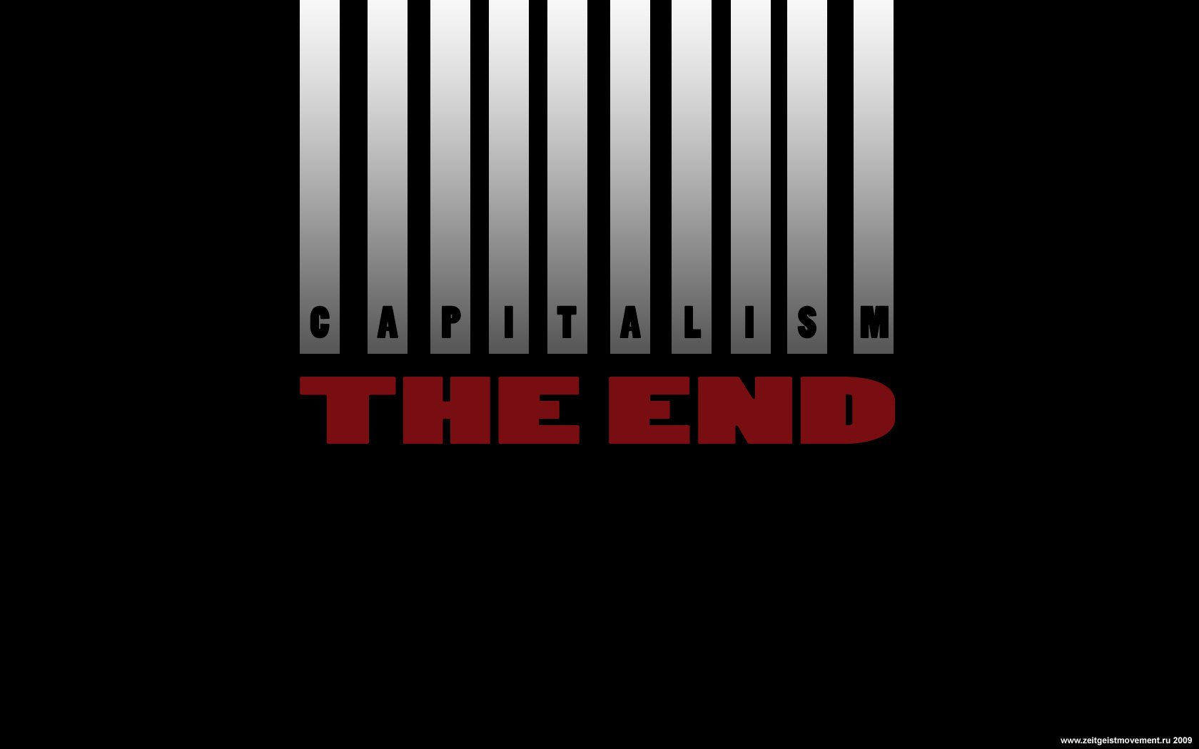 The end of Capitalism with white lines