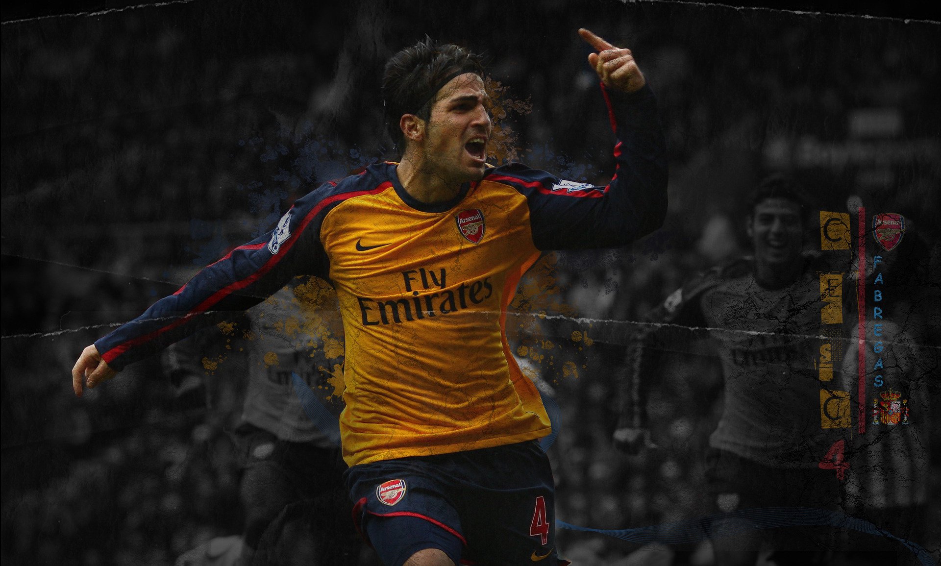 Arsenal Football Club wallpaper. The cry of a running football player