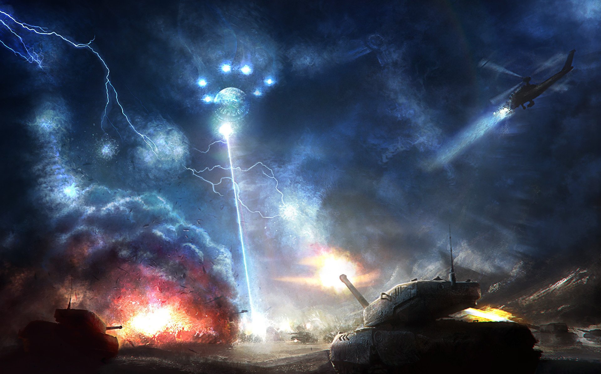 Ufo future explosion in the sky