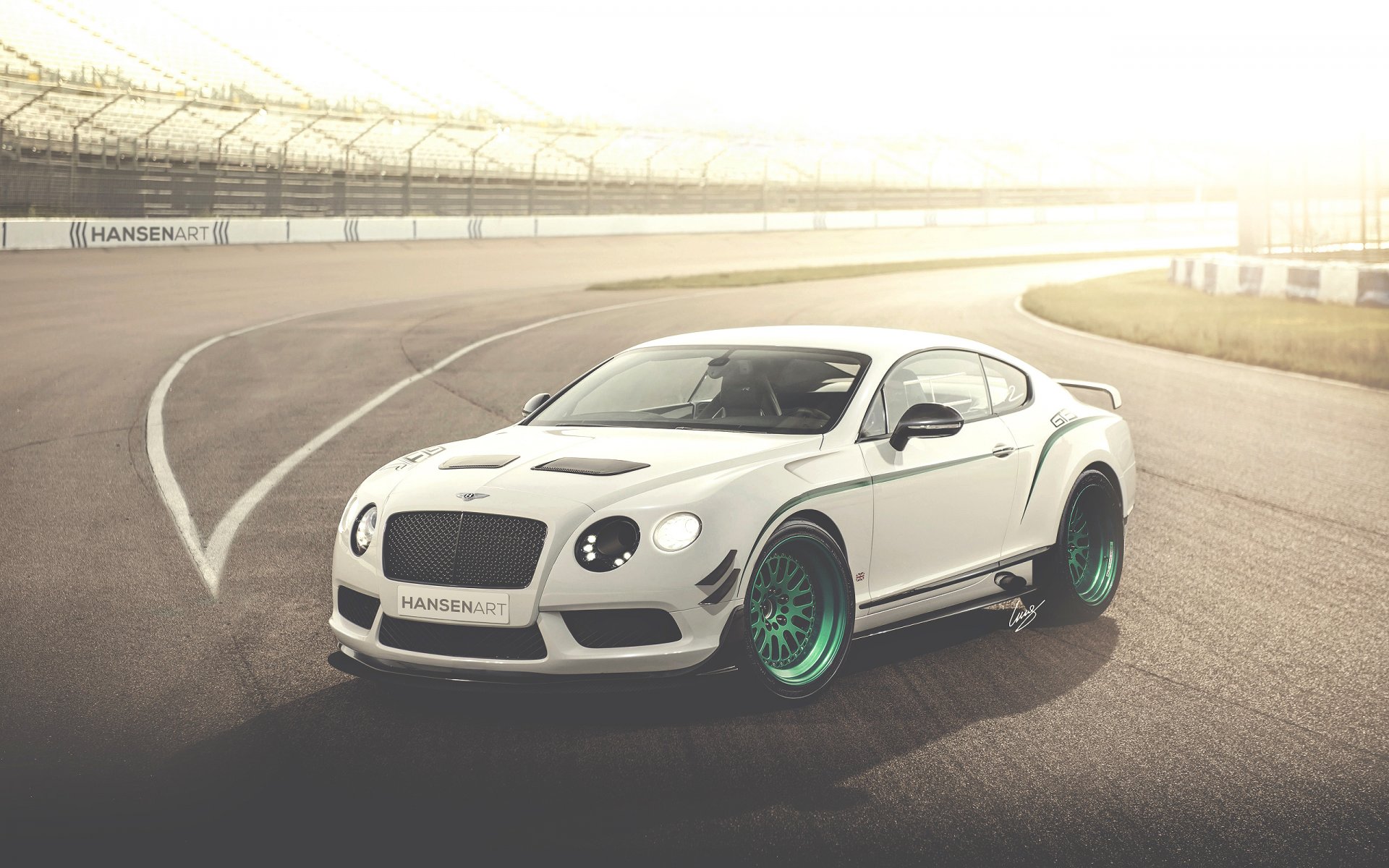 bentley continental gt3-r hansenart hansen art by ilpoli race pack white race car art