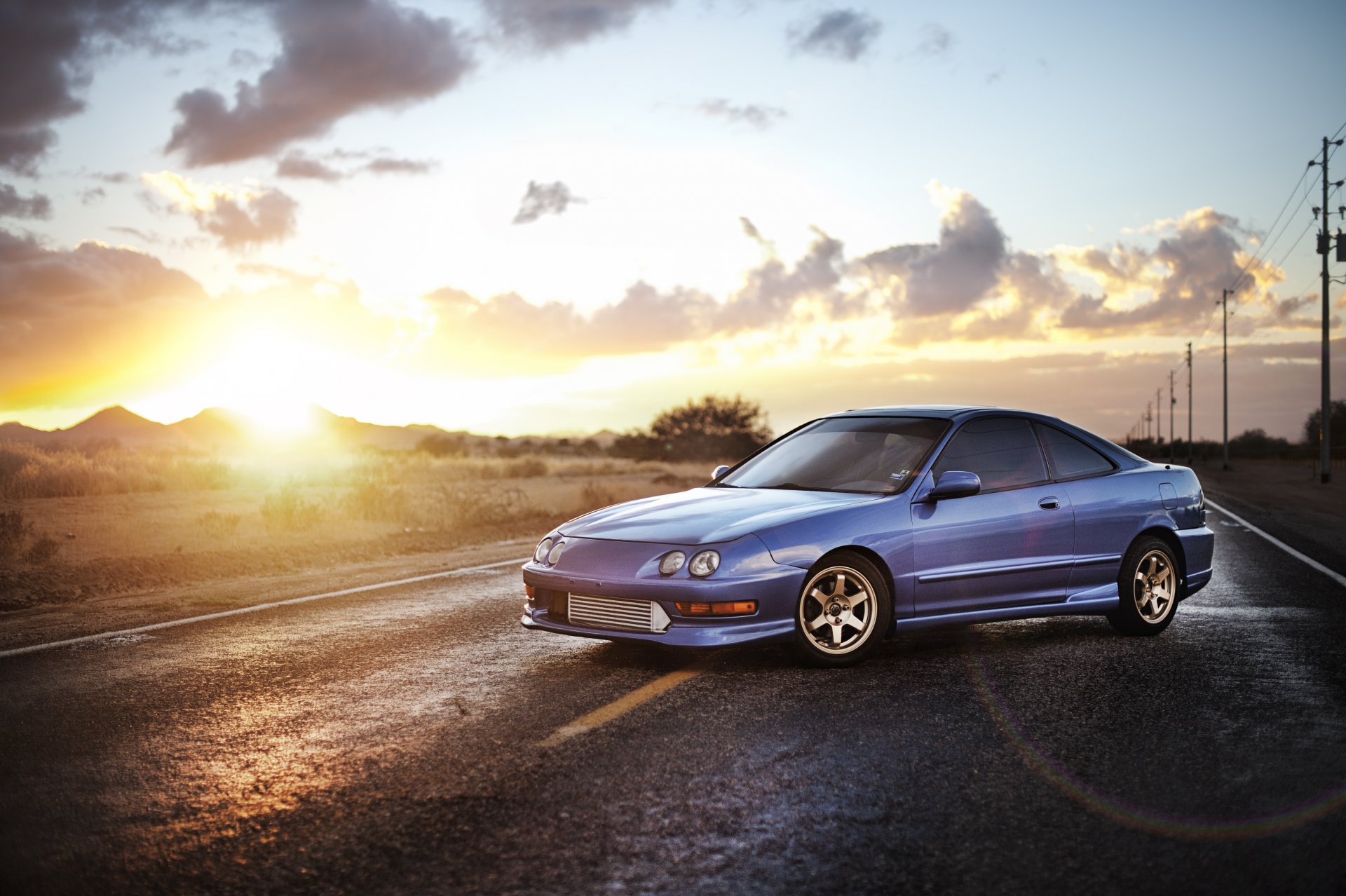 honda acura integra sedan blue integration sky