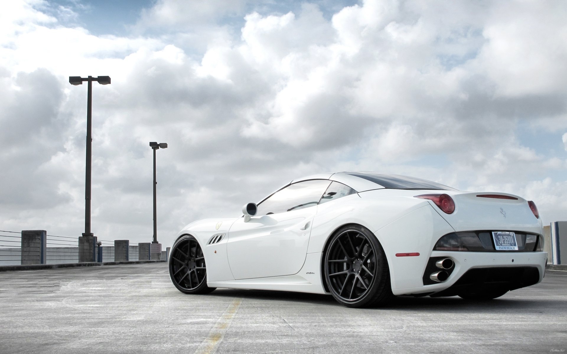 White sports car