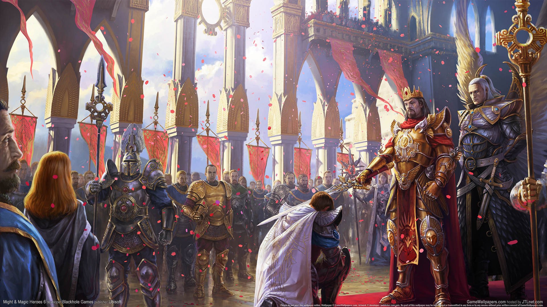 Knighting of a young man