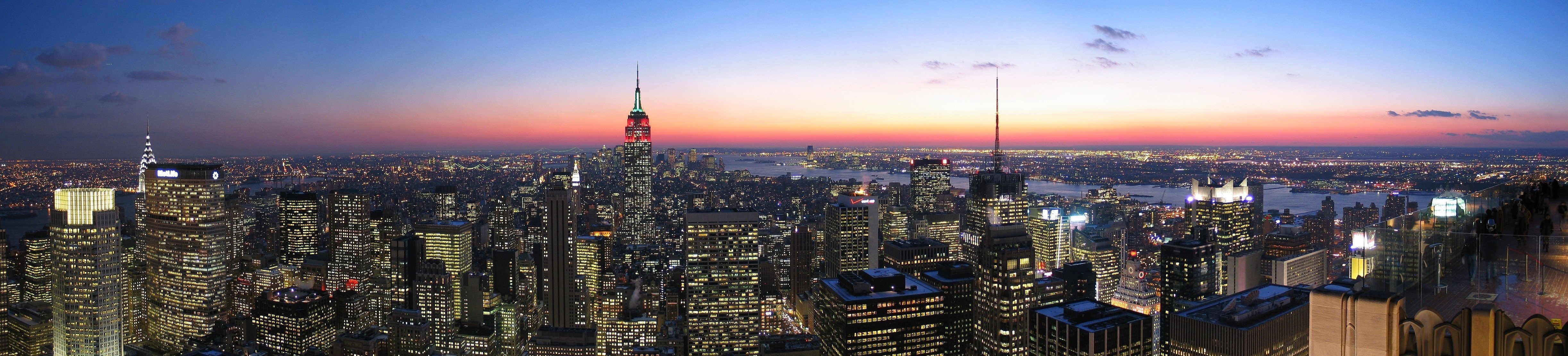 The evening lights of New York are mesmerizing