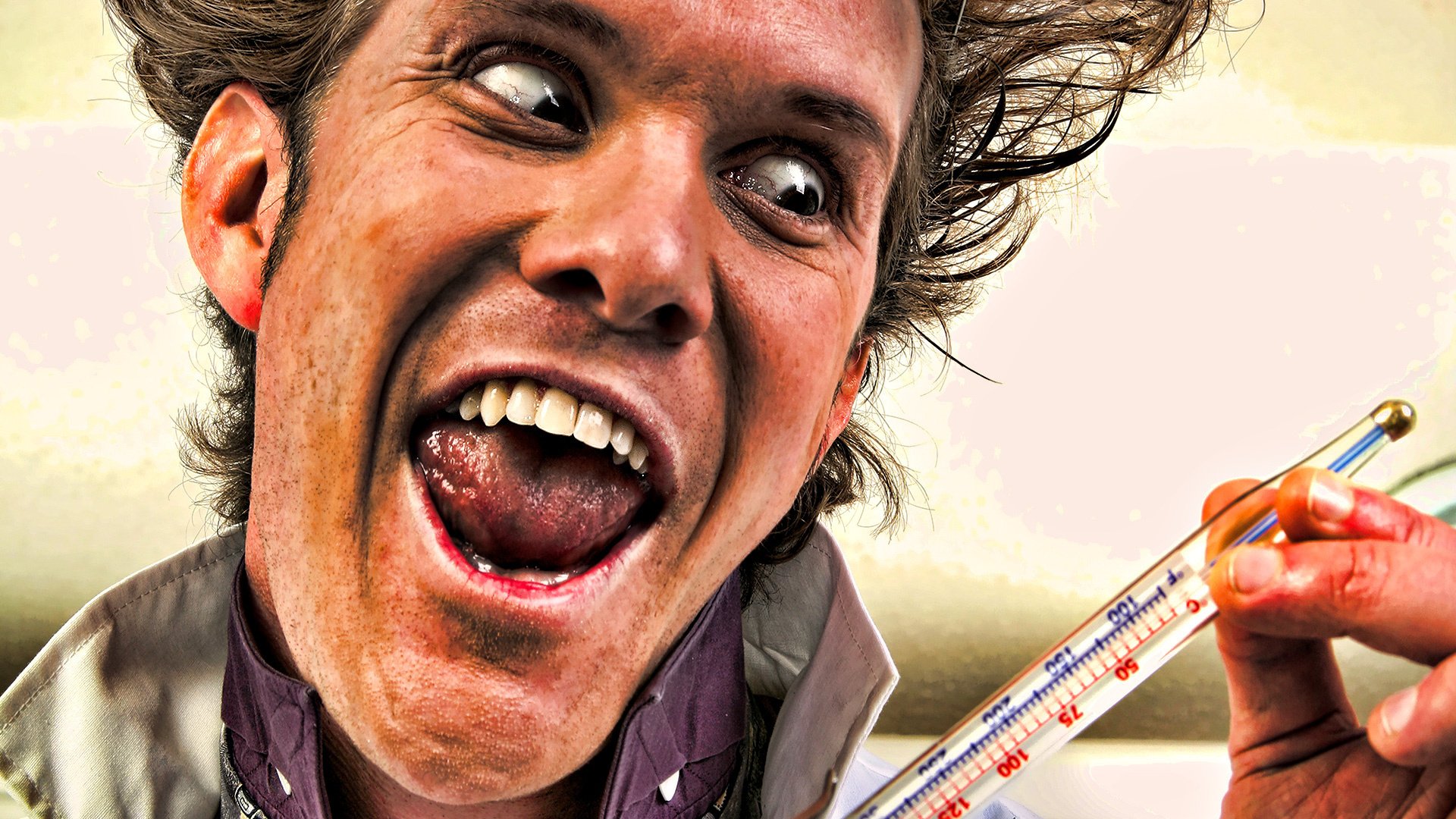 High temperature, the thermometer is boiling