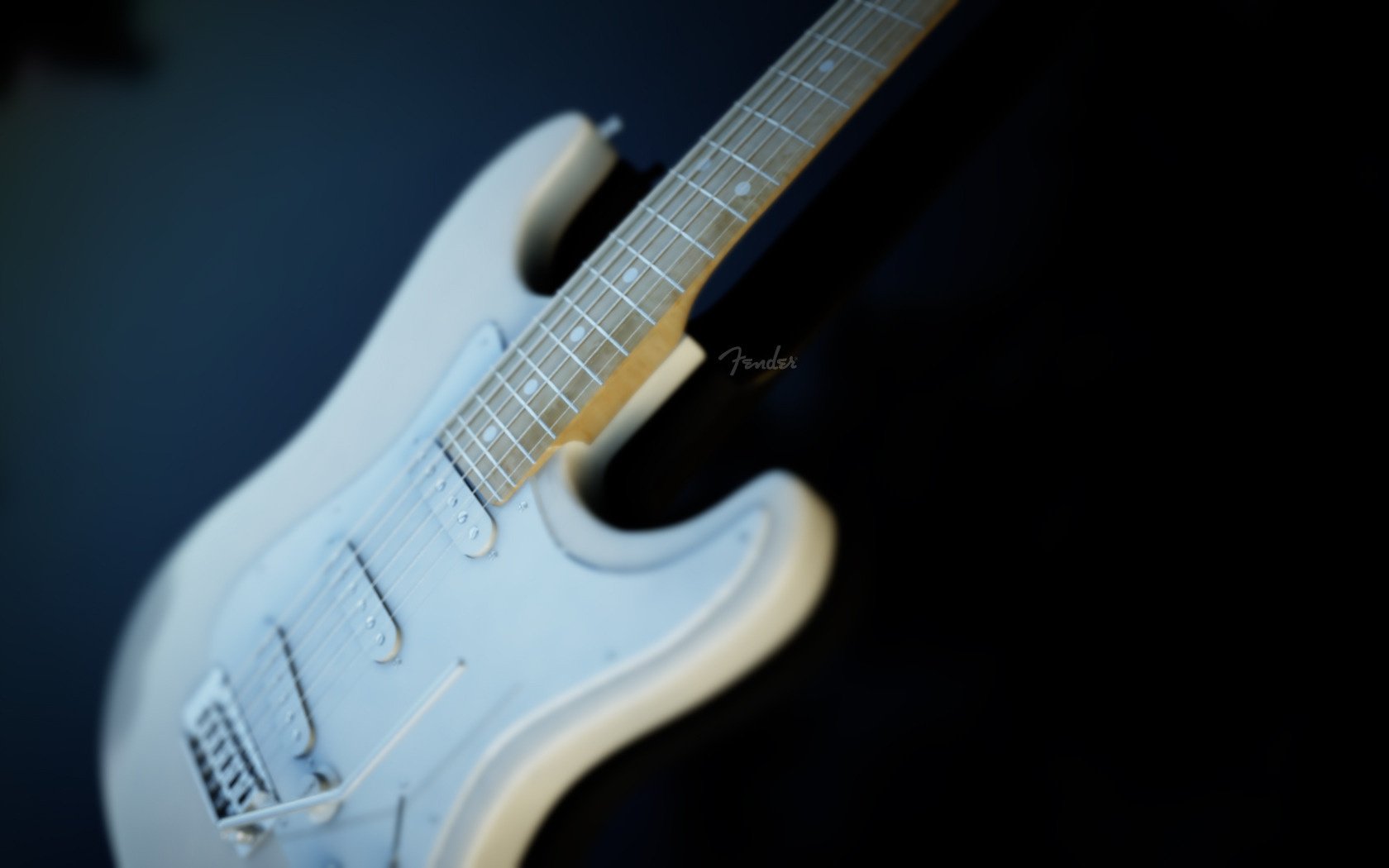 White electric guitar - musical instrument
