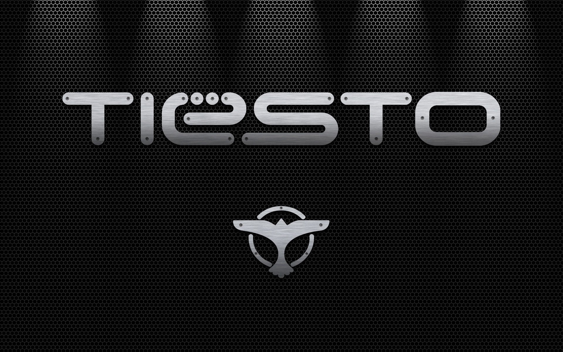 Tiesto logo on a gray background