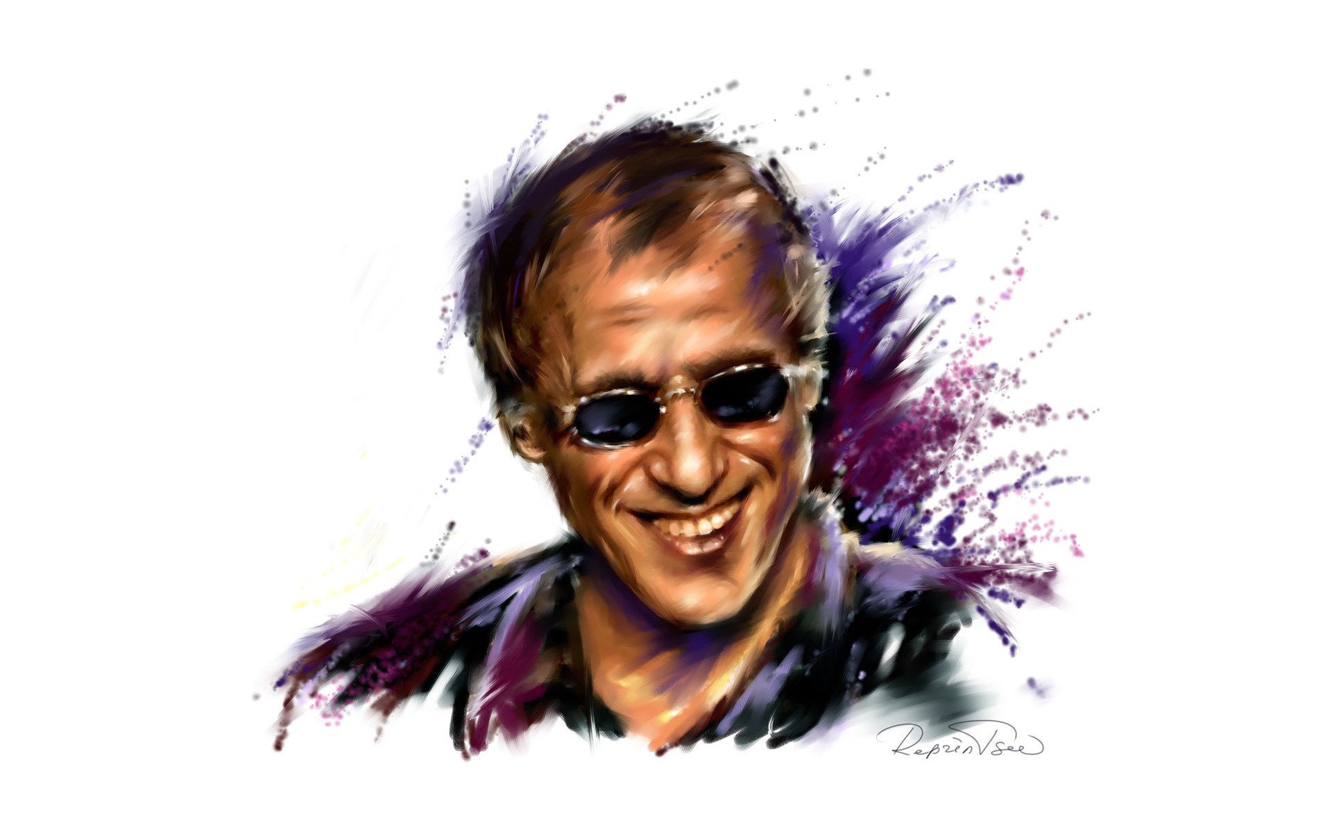 Portrait of the famous actor adriano celentano