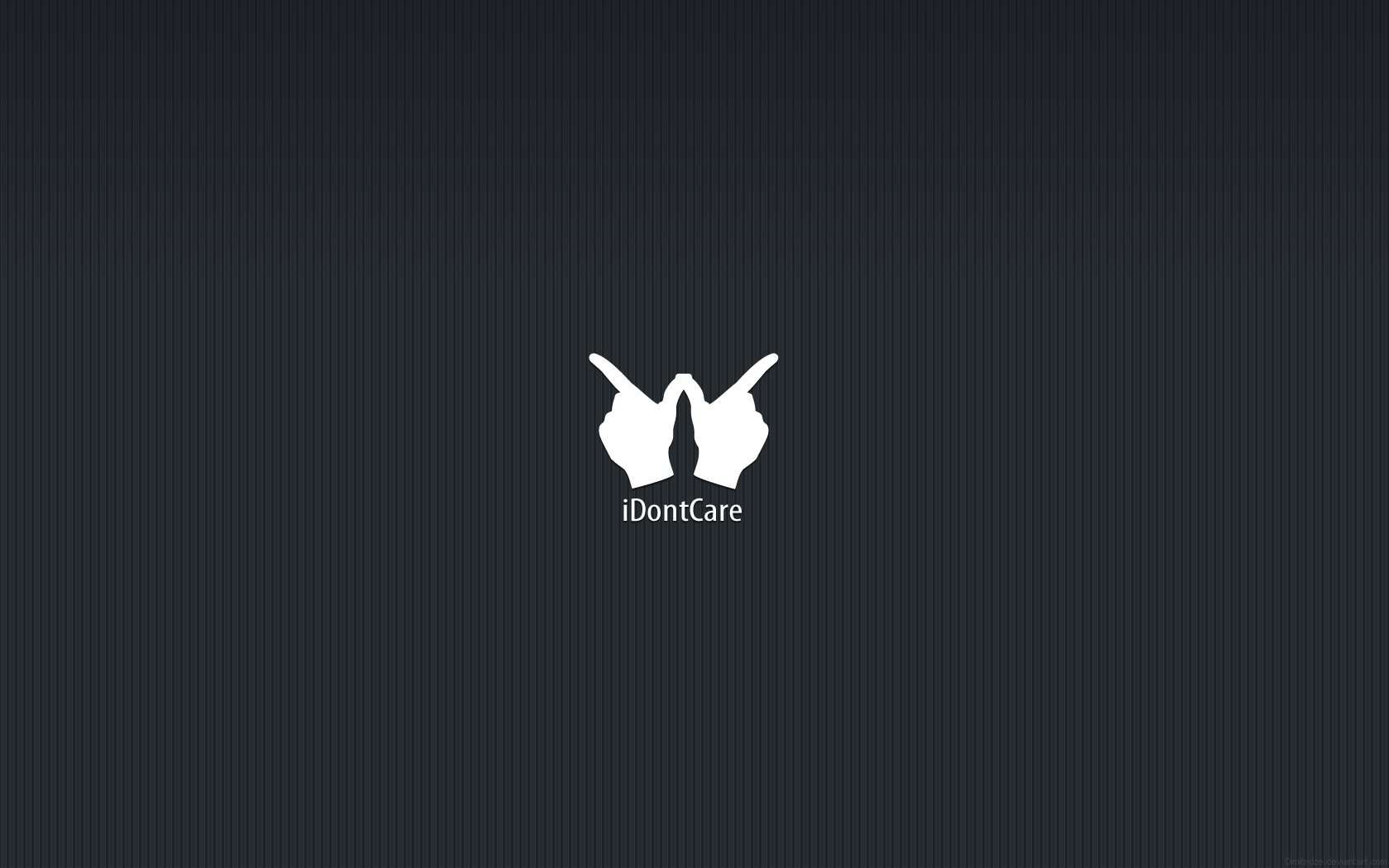 A sign of indifference from the fingers on a dark background