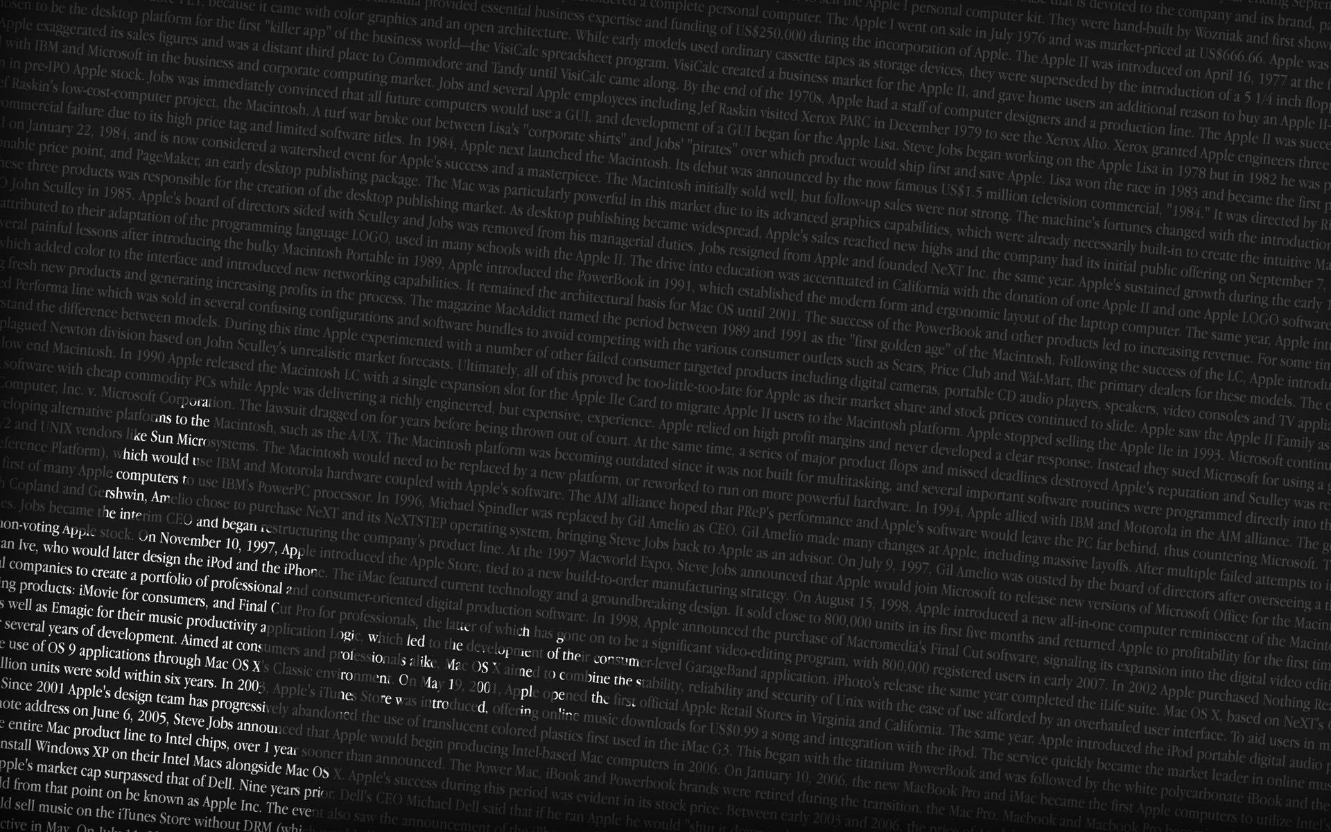 Black and white apple logo newspaper structure