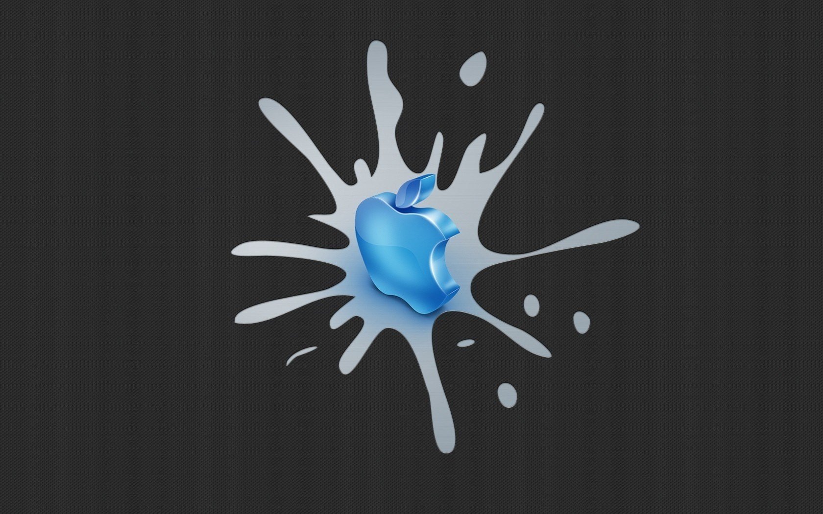 The blue apple of the apple logo inside the blob