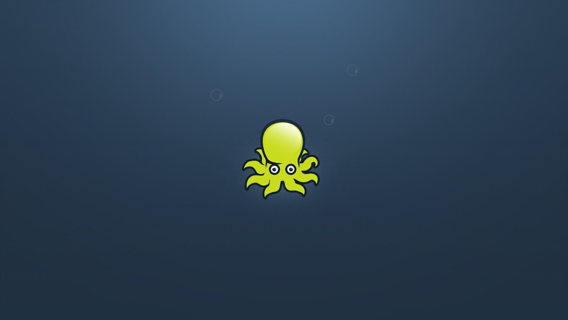 Creative yellow octopus in the deep ocean