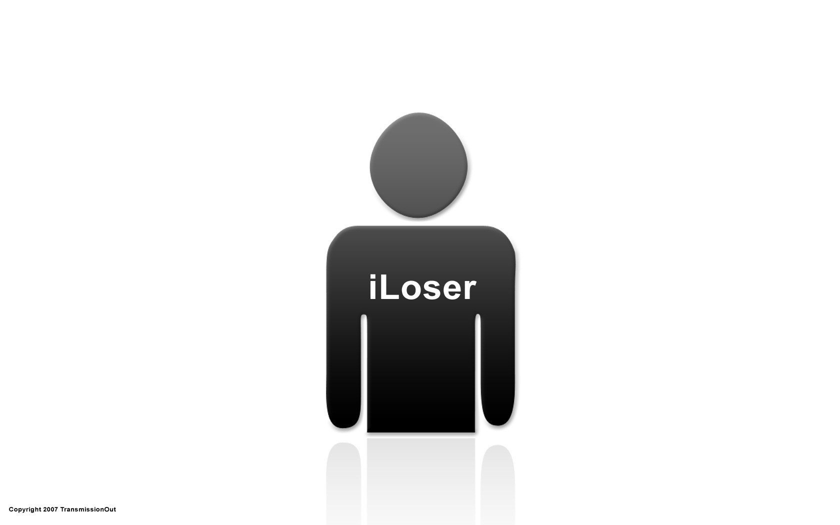 The silhouette of a loser or a very unlucky person