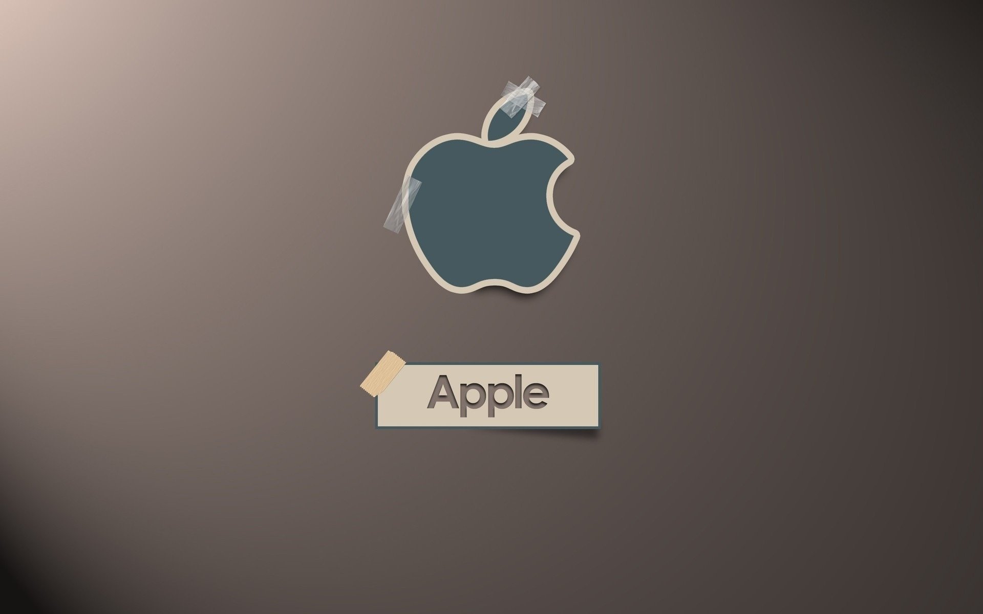 The apple logo attached on the tape