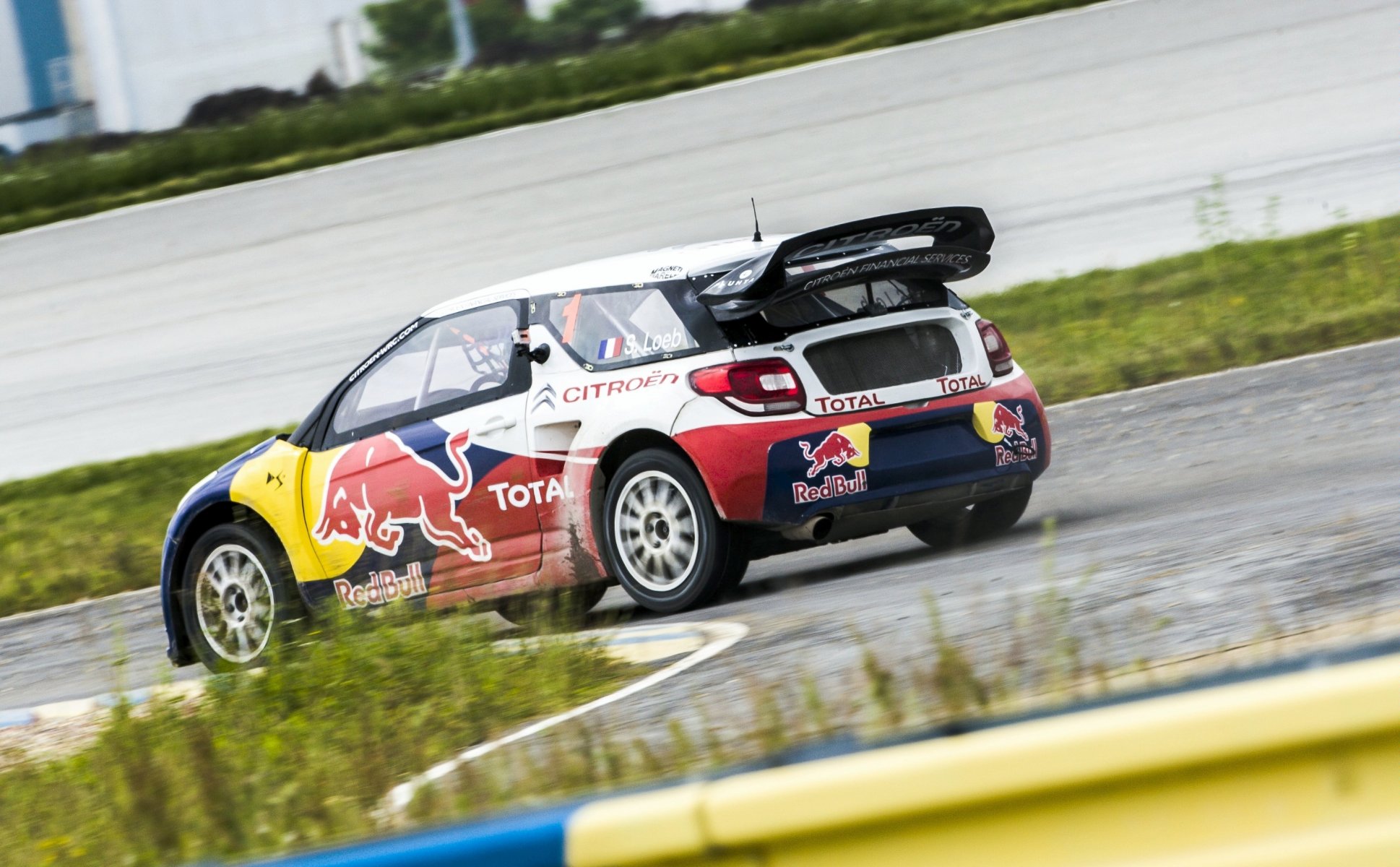 citroen ds3 rally rallycross car sebastien loeb race speed red bull