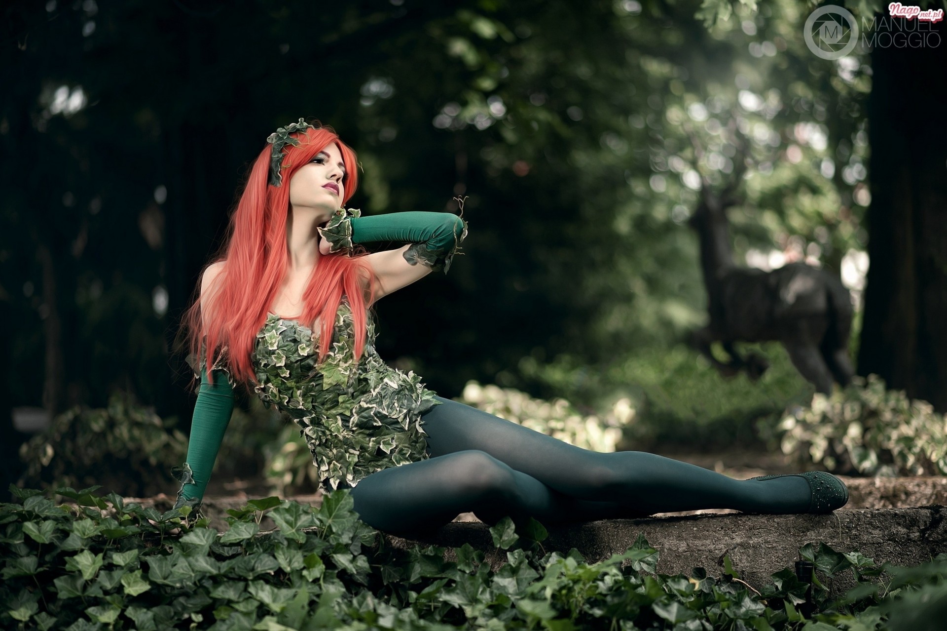 sexy delicious model miniature red tights long hair cute nylon