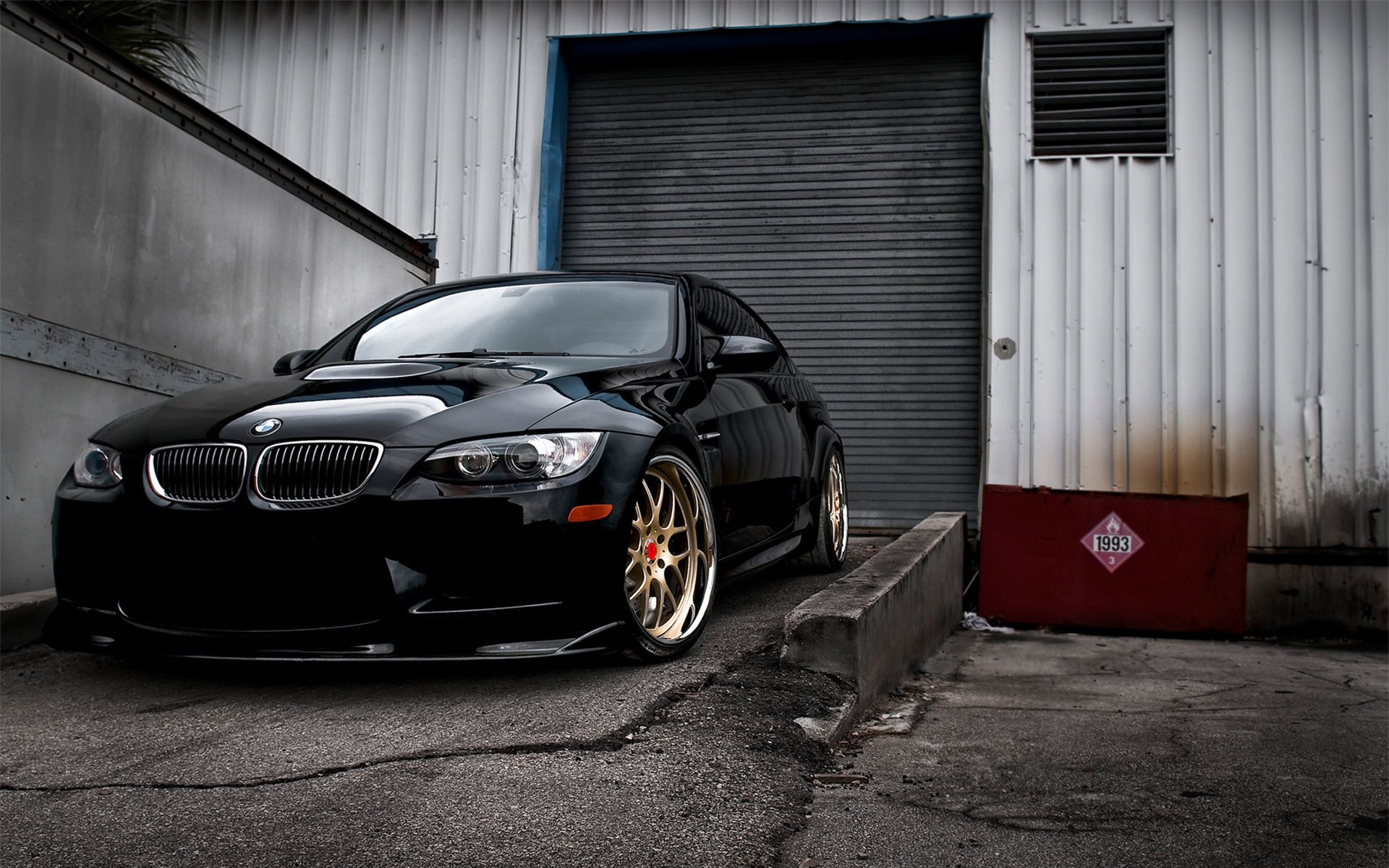 Black BMW M3 Sports Coupe Garage germany bavaria