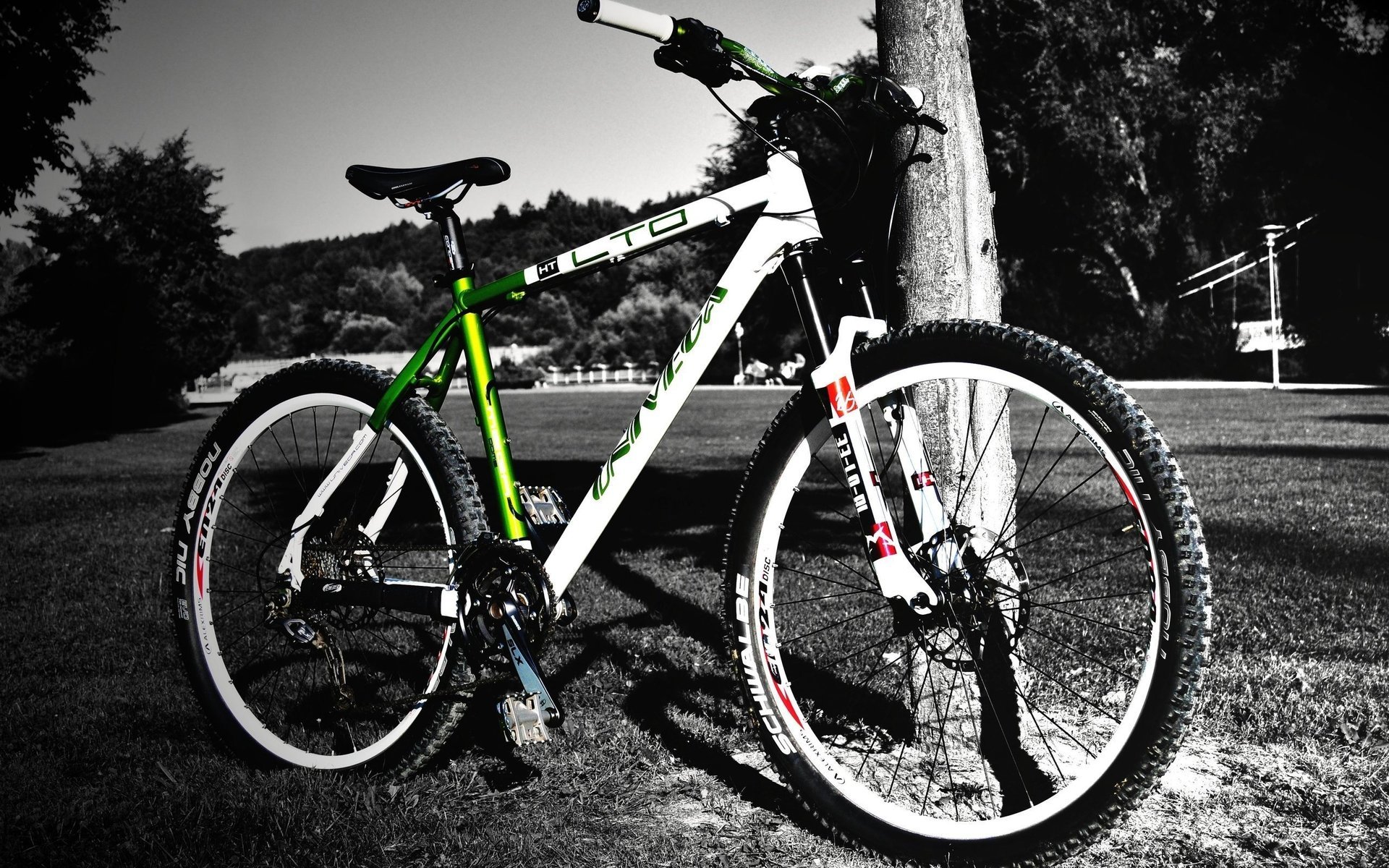 Black white background on it bike