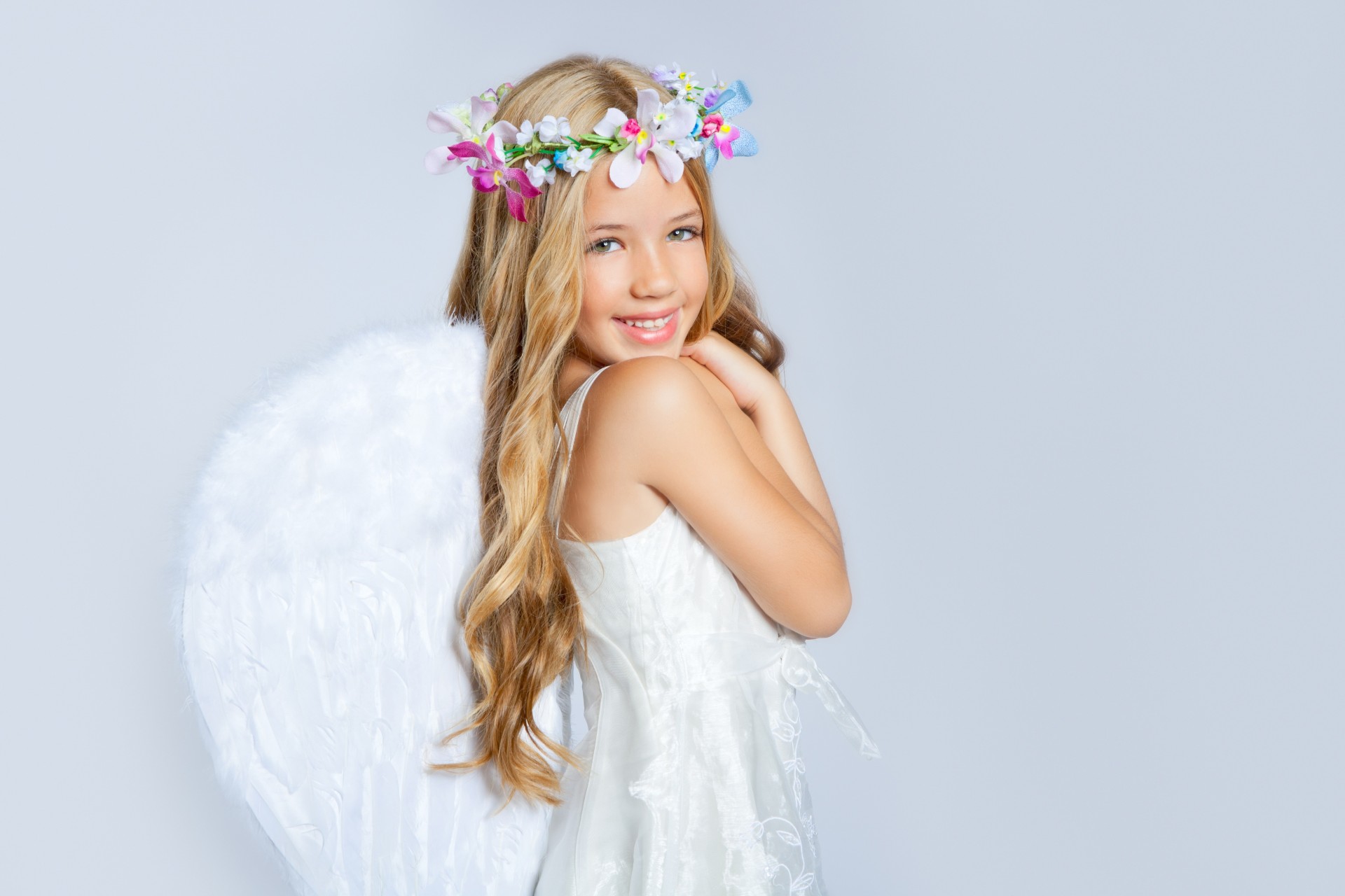 wings girl angel crown