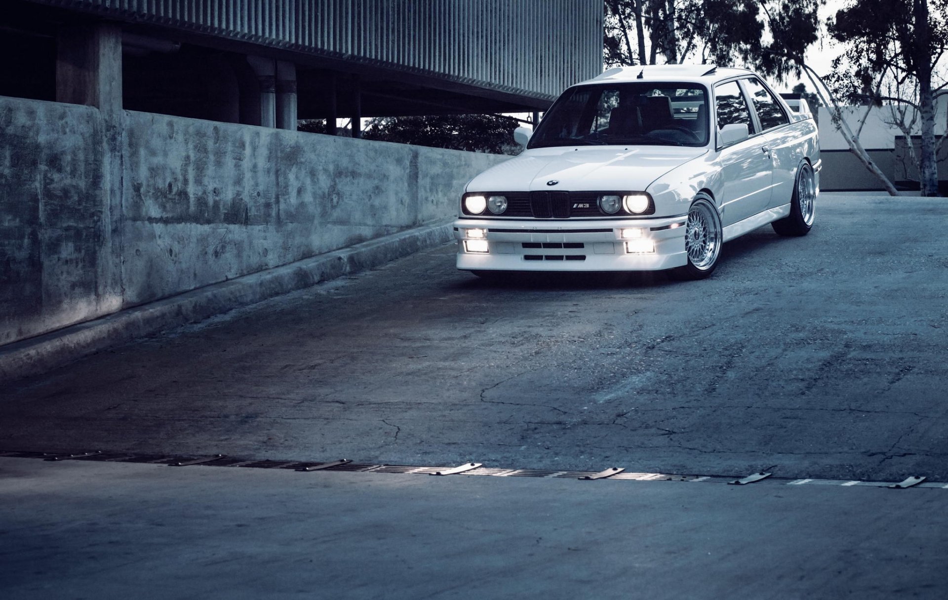 bmw e30 m3 tuning stance white