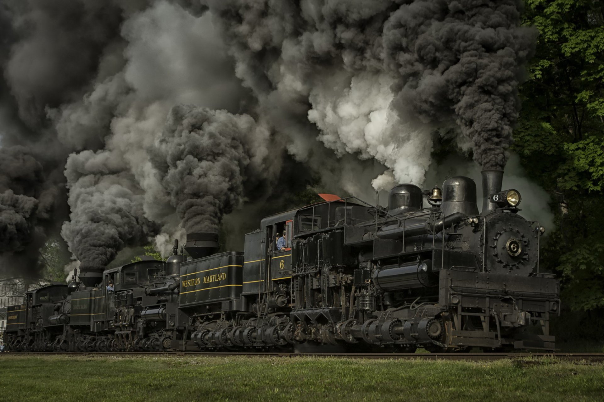 train railroad steam engine