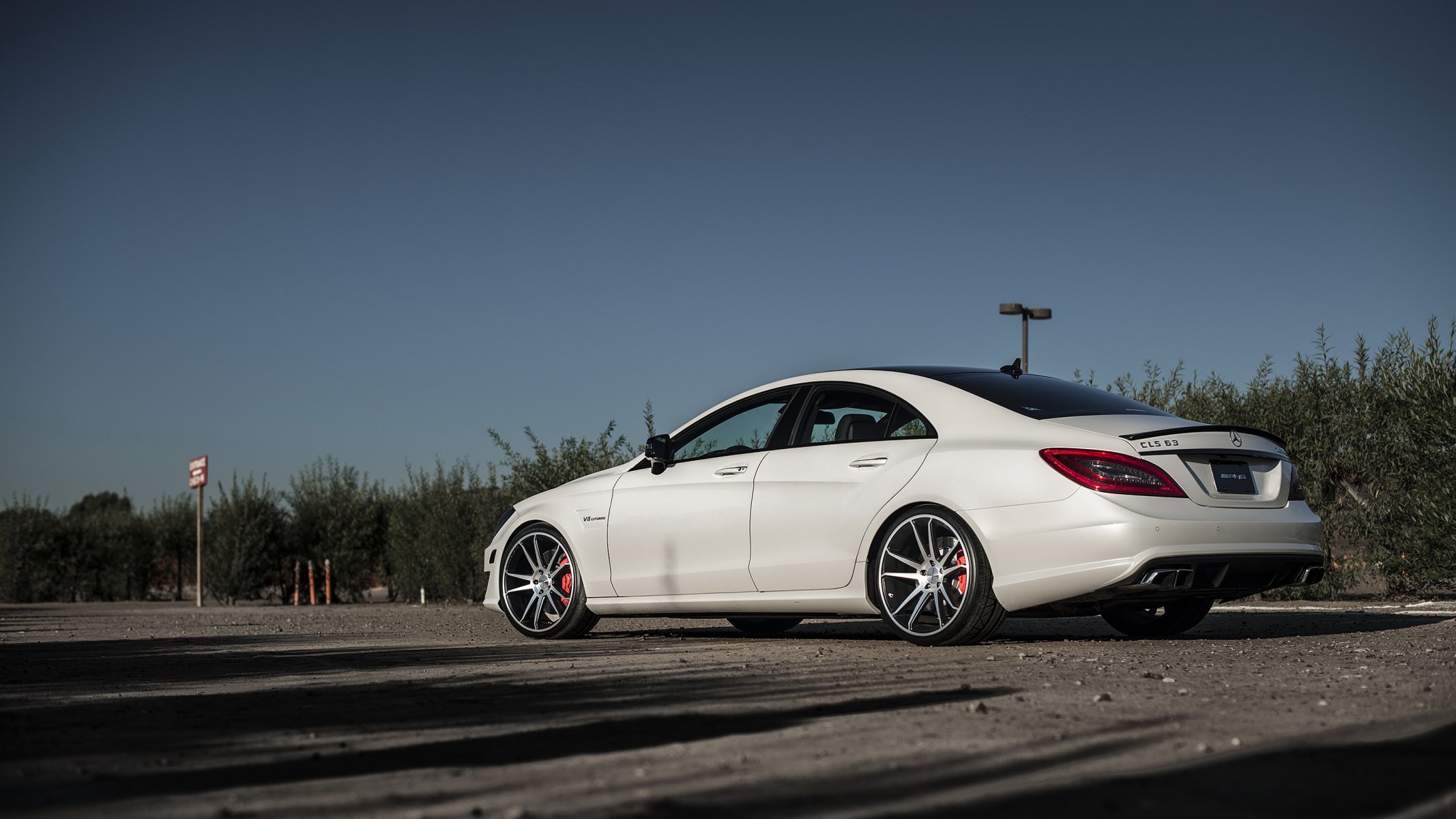 mercedes benz cls63 amg white on the side