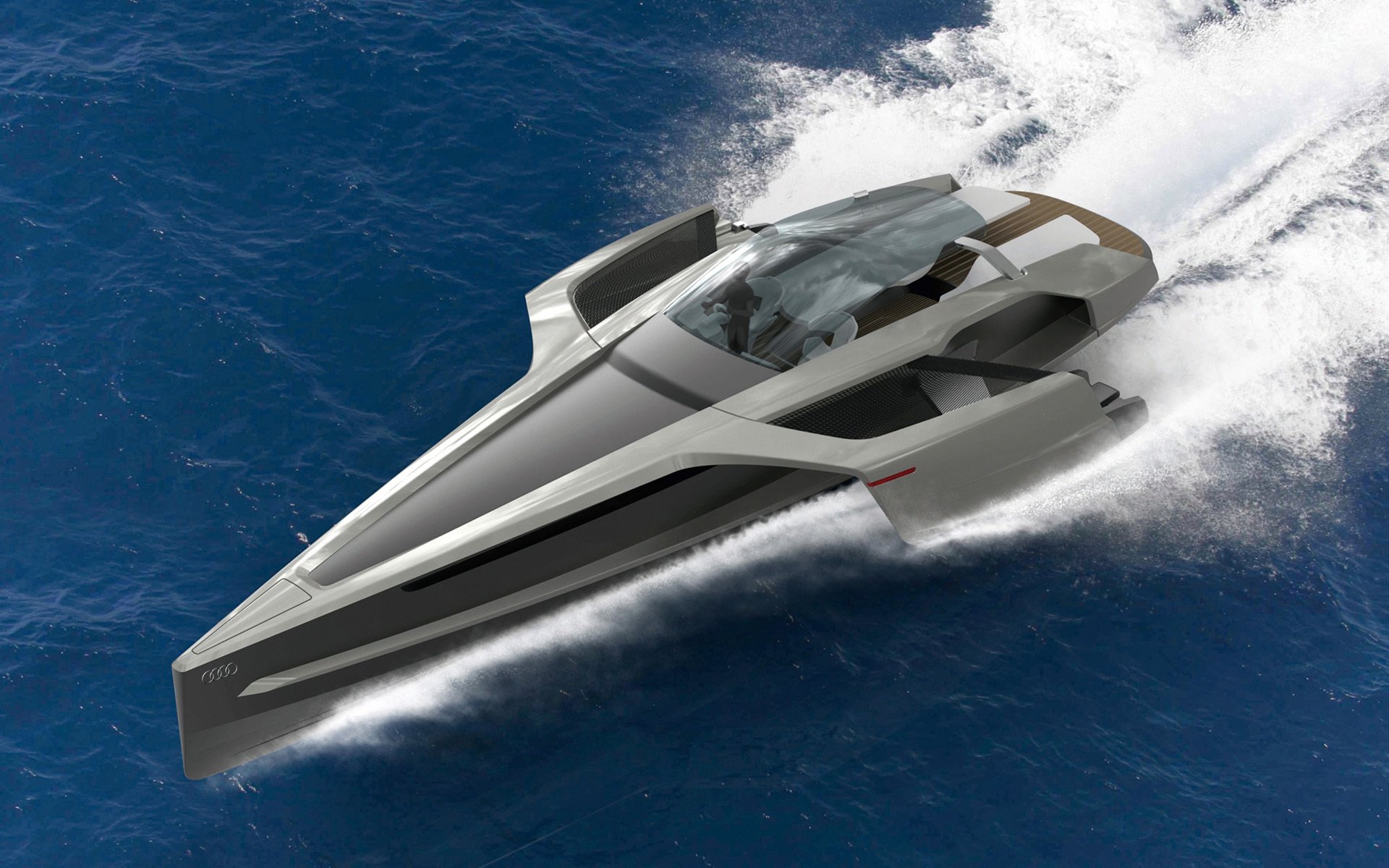 audi trimaran design concept yacht concept water