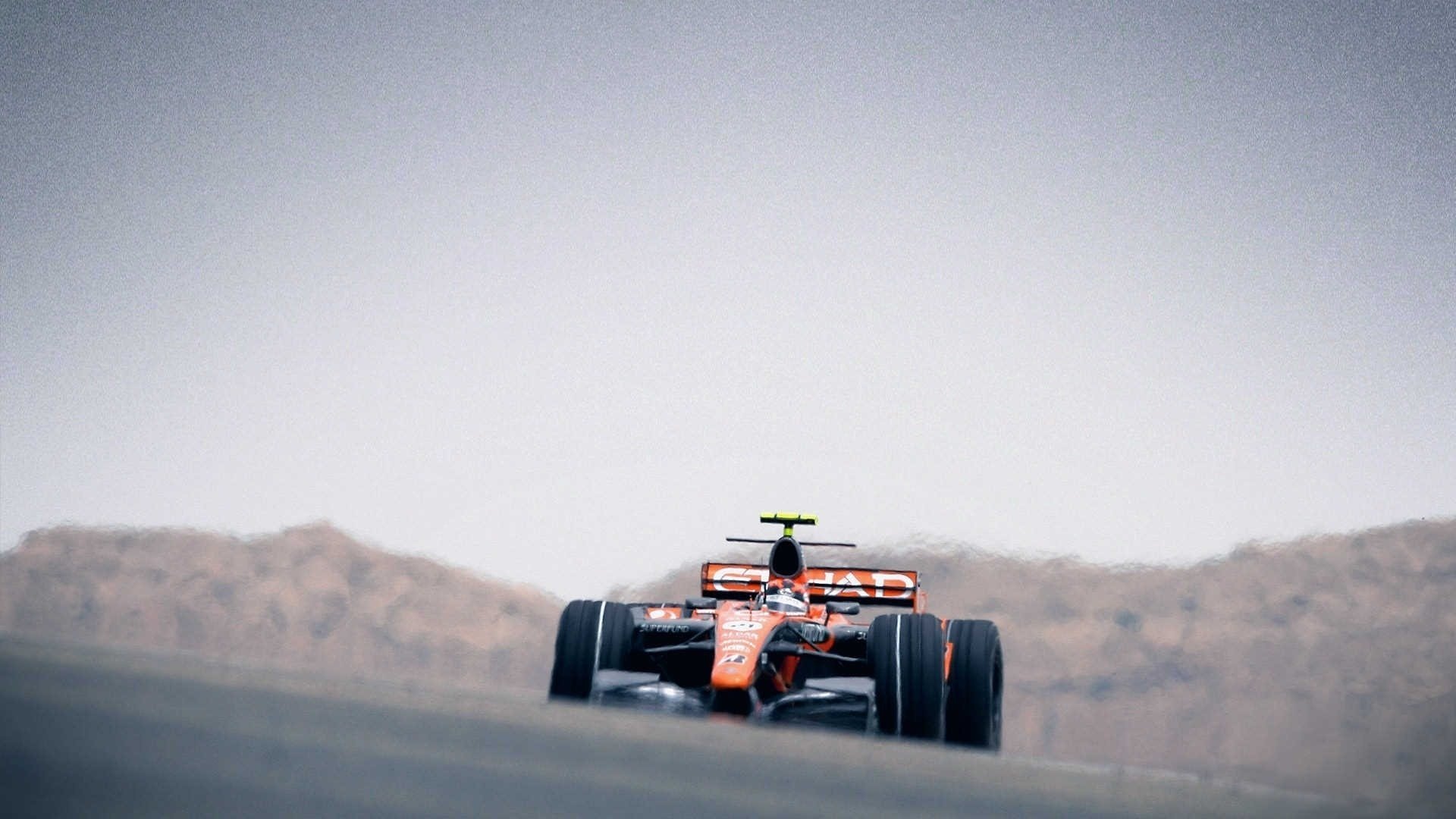 Sports car on the formula track