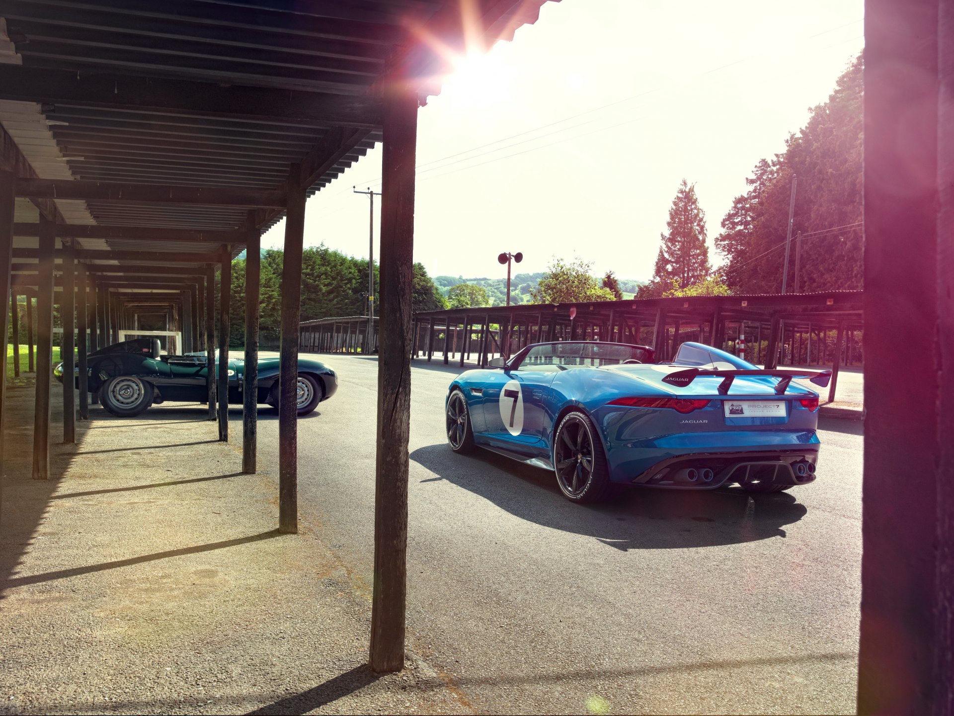 jaguar project 7 concept and jaguar d-type 1954 cars wallpapers